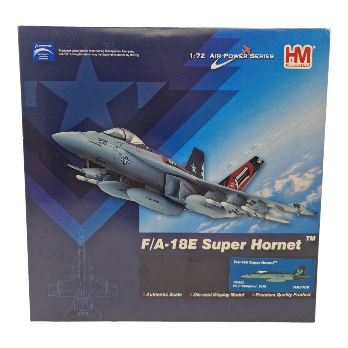 Hobby Master 1:72 F/A - 18E Super Hornet 166957 VX - 9 Vampires Diecast Model HA5109 - Hobby Master