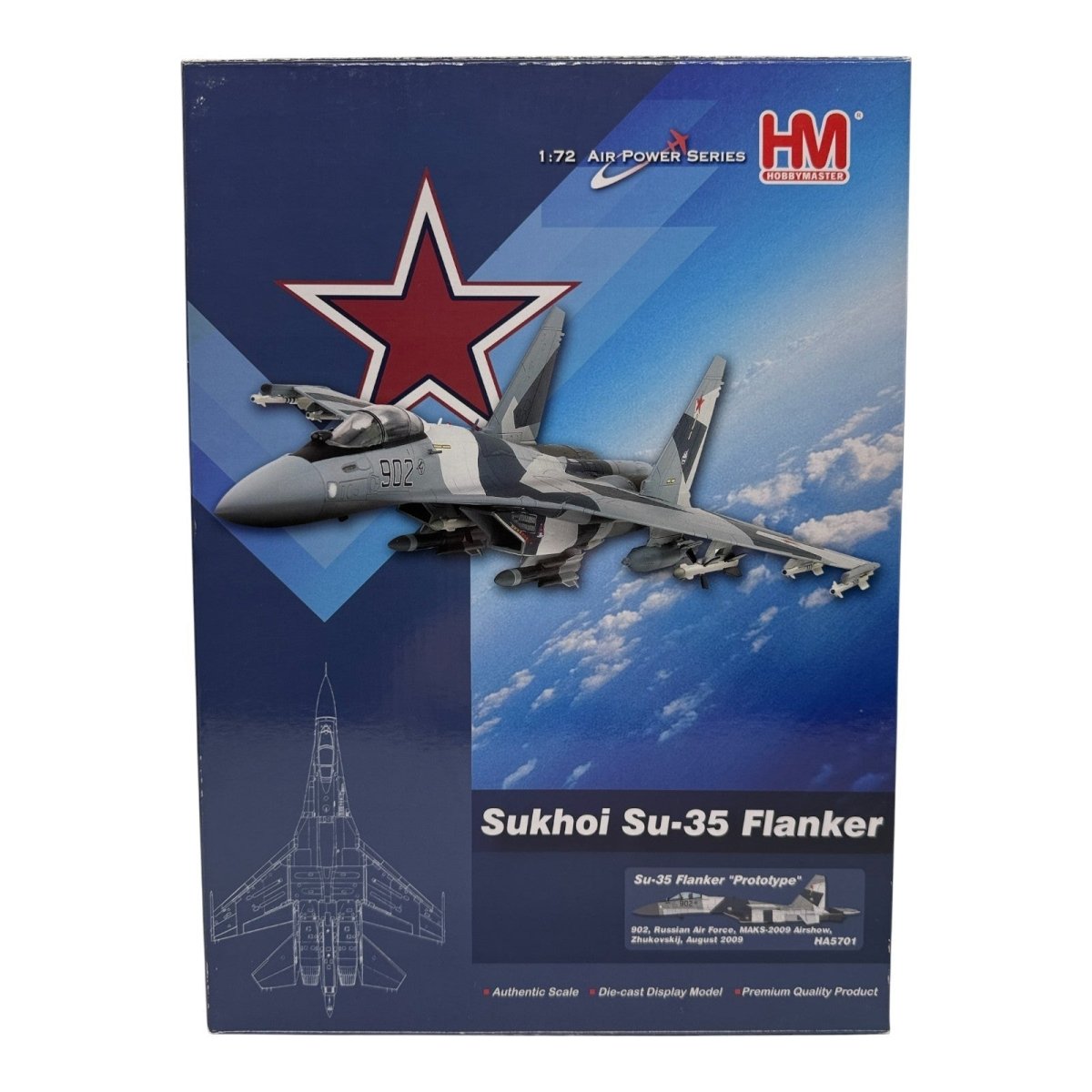 Hobby Master 1:72 HA5701 SU - 35 Flanker "Prototype" 902 Russian Air Force Model - Hobby Master