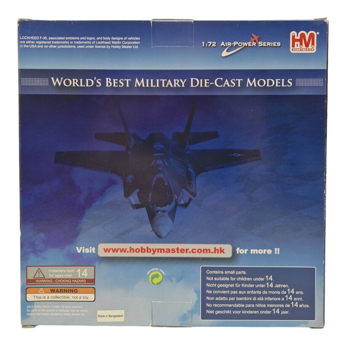 Hobby Master 1:72 Lockheed F - 35A Lightning II Diamondbacks Diecast Model HA4419 - Hobby Master