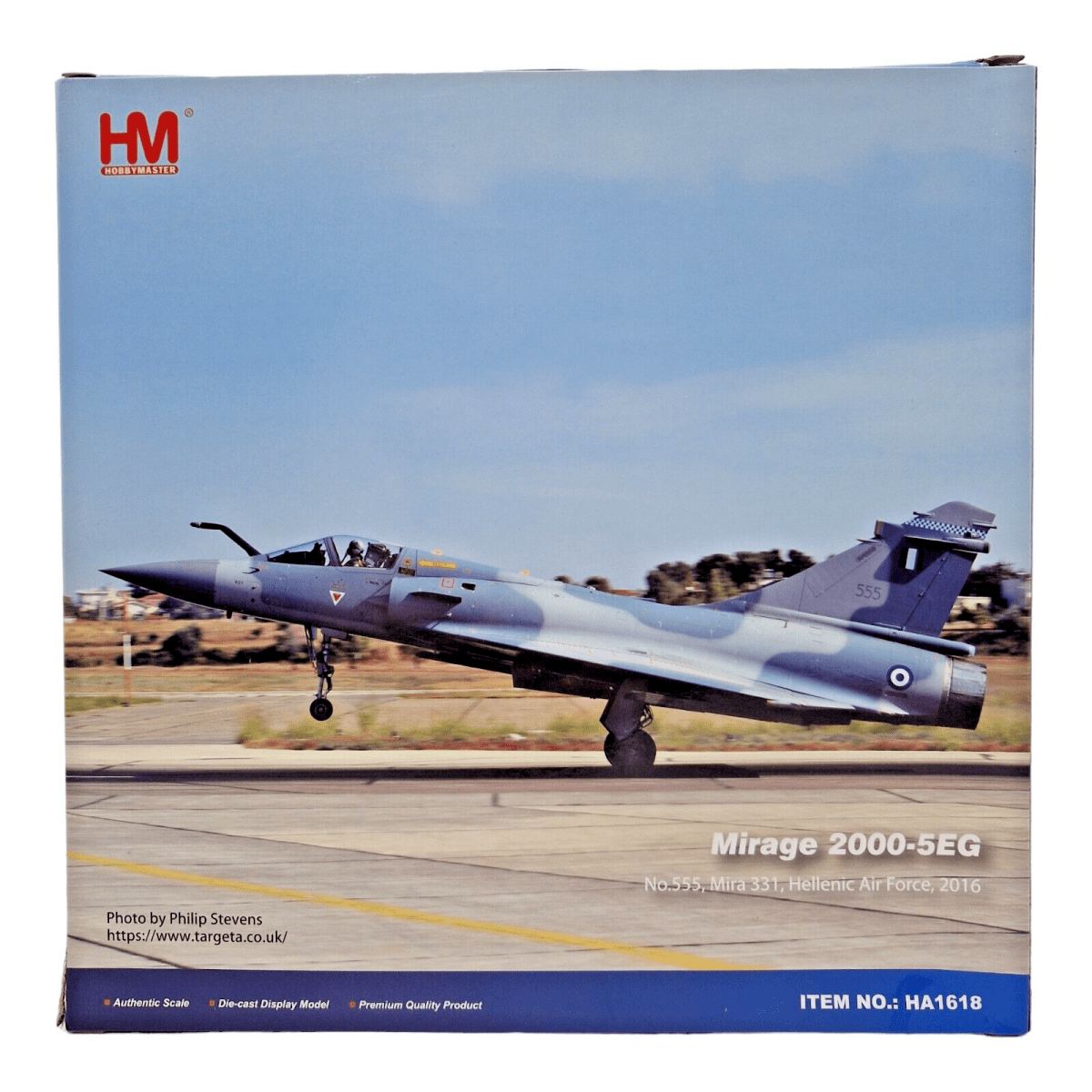 Hobby Master 1:72 Mirage 2000 - 5EG No. 555, Mira 331, Hellenic Air Force, HA1618 - Hobby Master
