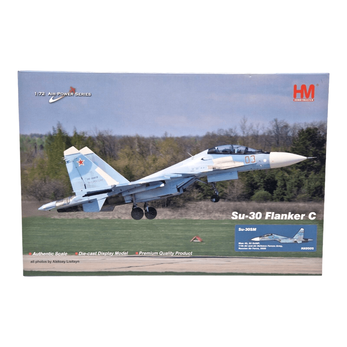 Hobby Master 1:72 Su - 30SM Flanker H Blue 45 Russian Air Force Diecast HA9505 - Hobby Master