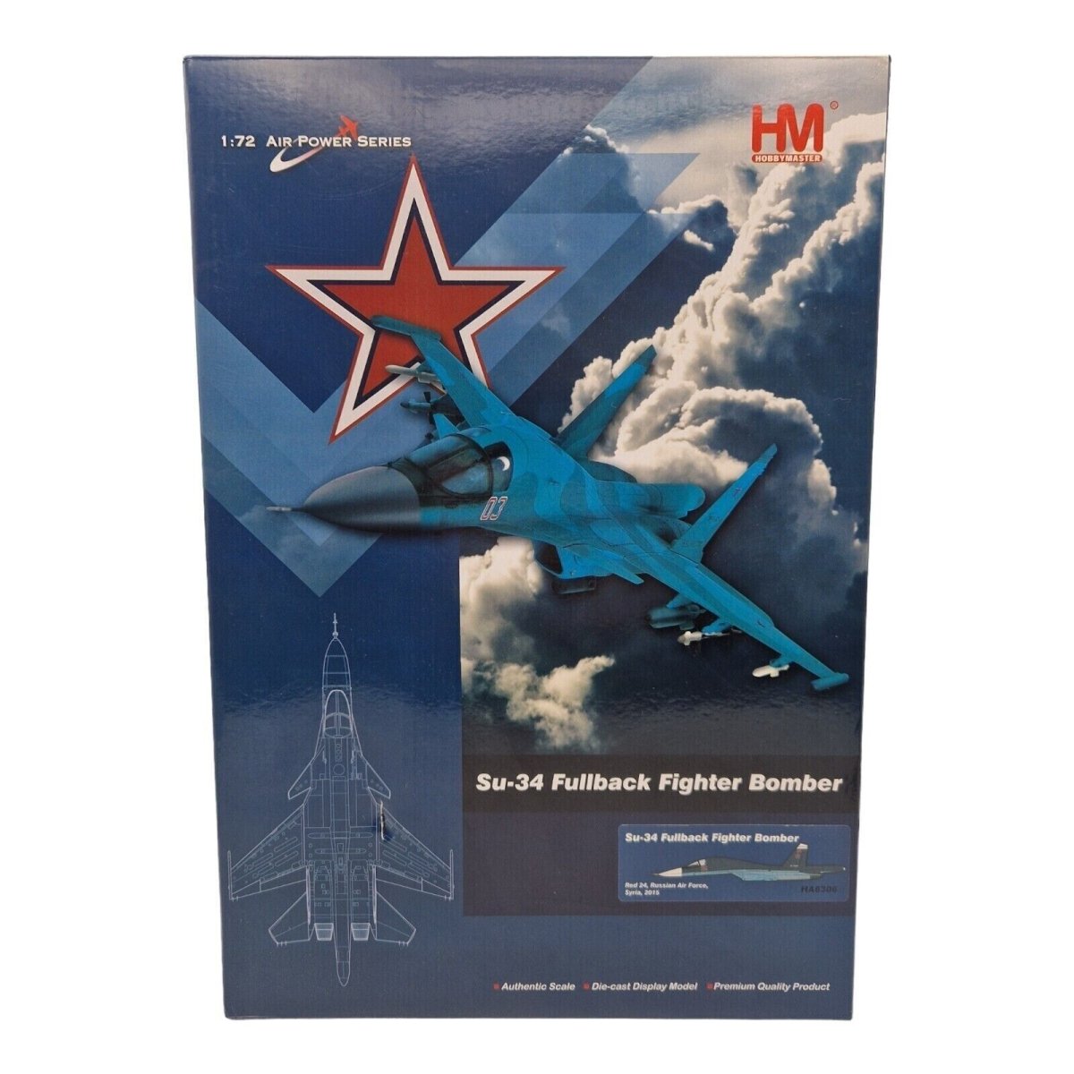 Hobby Master 1:72 Su - 34 Fullback “Red 24“ Russian Air Force Diecast Model HA6306 - Hobby Master