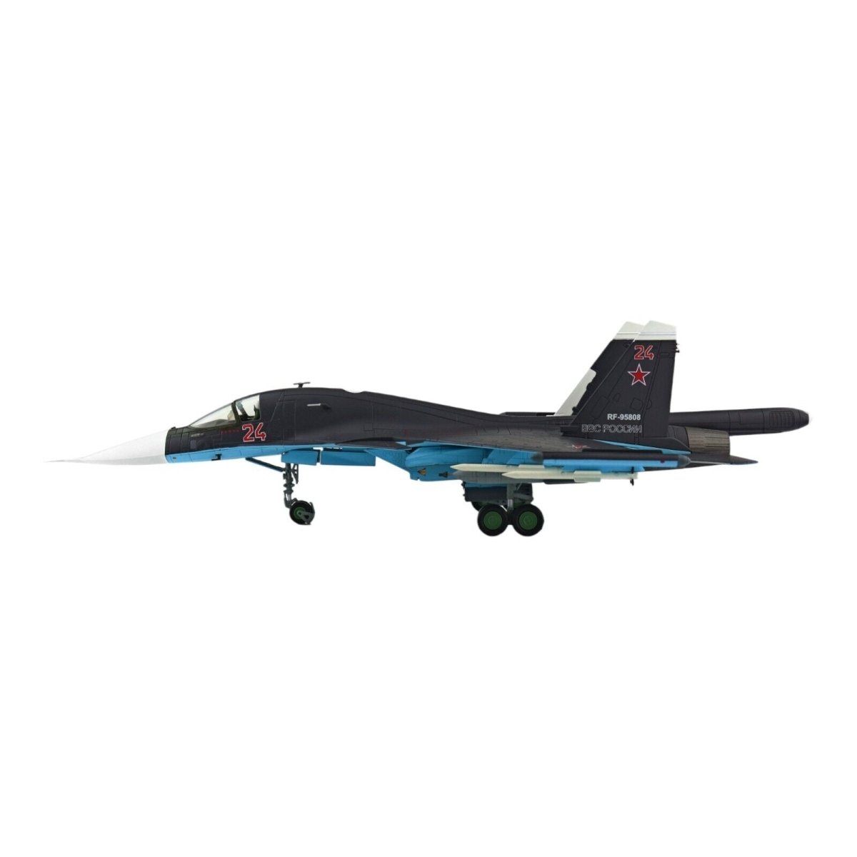 Hobby Master 1:72 Su - 34 Fullback “Red 24“ Russian Air Force Diecast Model HA6306 - Hobby Master