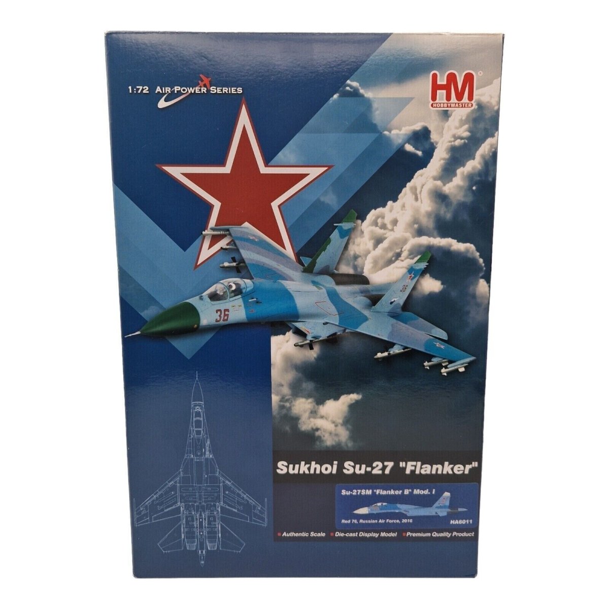 Hobby Master 1:72 Sukhoi Su - 27SM Flanker - B Russian Air Force Red 76 HA6011 - Hobby Master