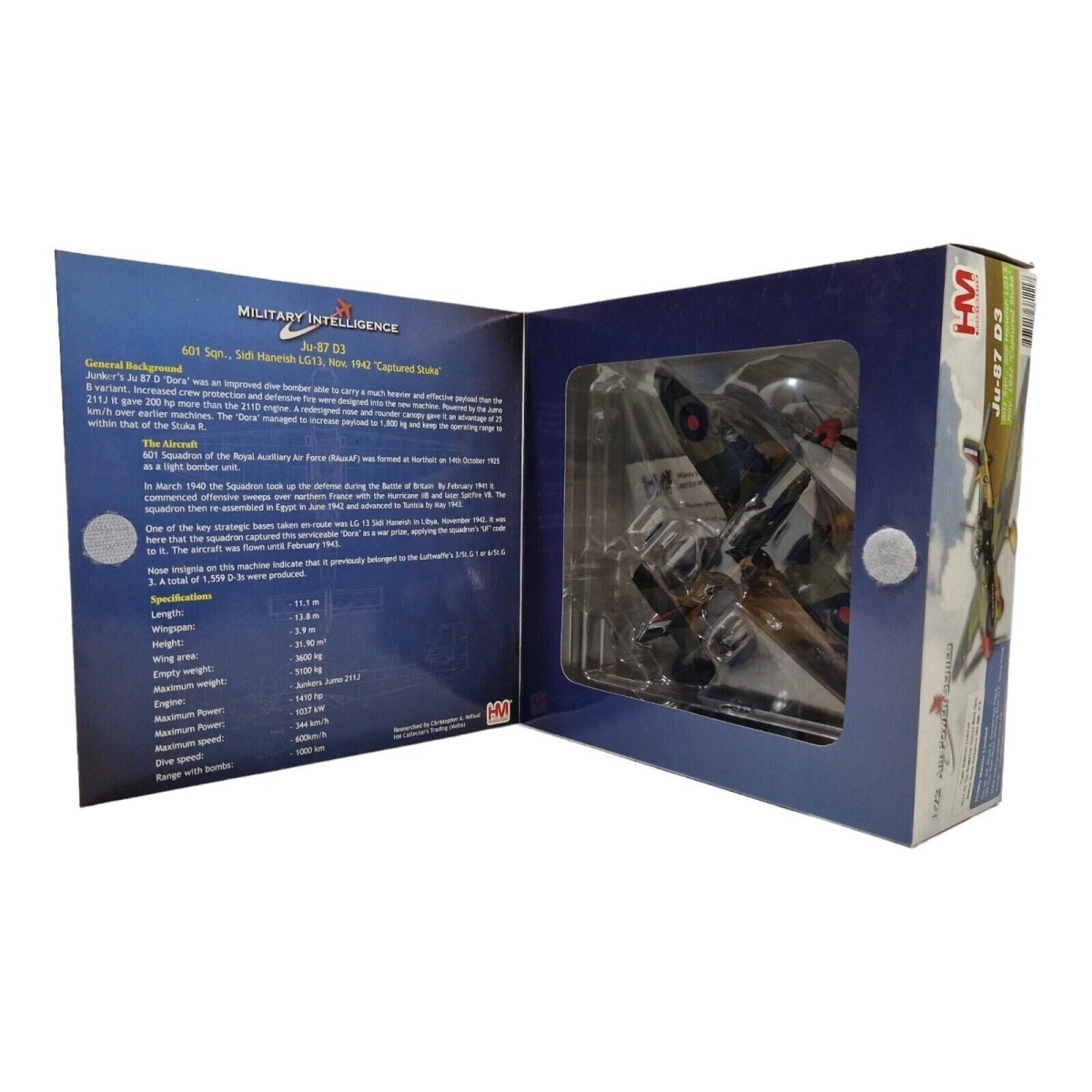 Hobby Master HA0135 1:72 Junkers Ju 87D Stuka RAF Sidi Haneish Libya Captured - Hobby Master