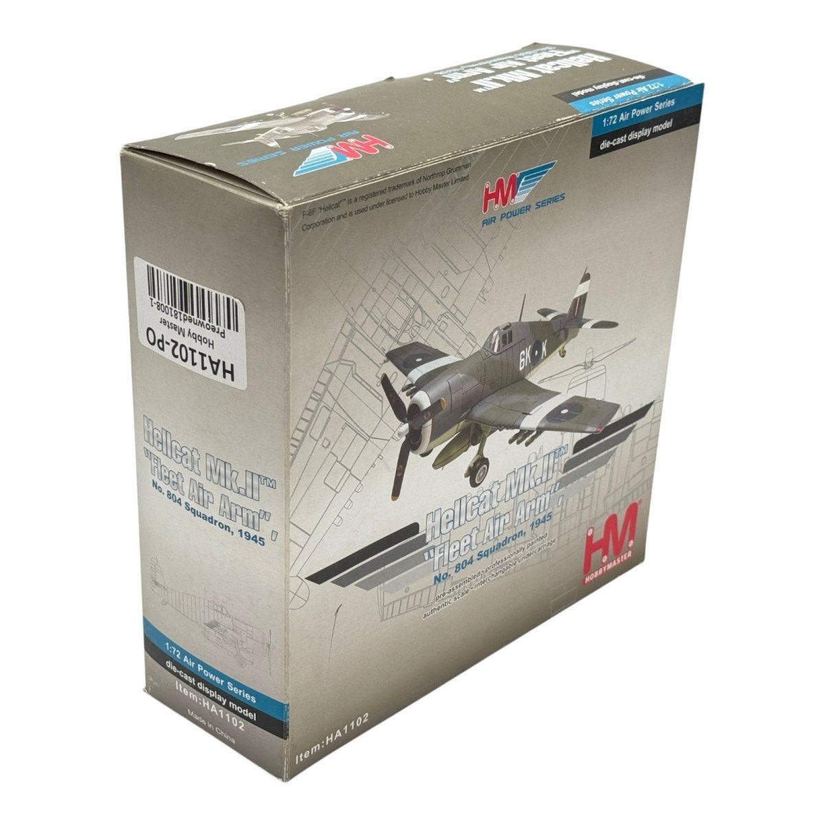 Hobby Master HA1102 1:72 Grumman F6F Hellcat Royal Navy Fleet Air Arm No.804 NAS 1945 - Hobby Master
