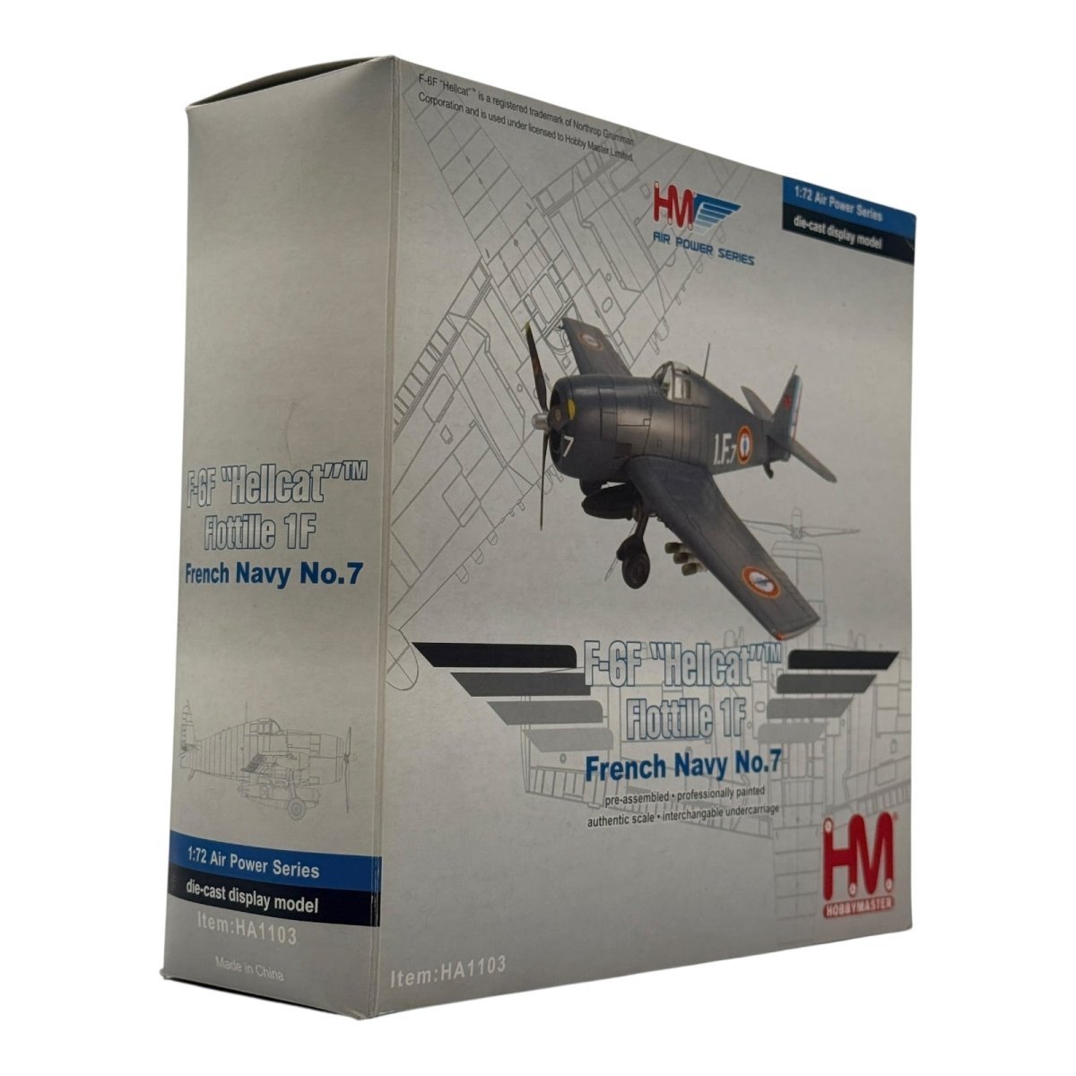 Hobby Master HA1103 1:72 Grumman F6F Hellcat Aeronavale Flotille 1F - Hobby Master