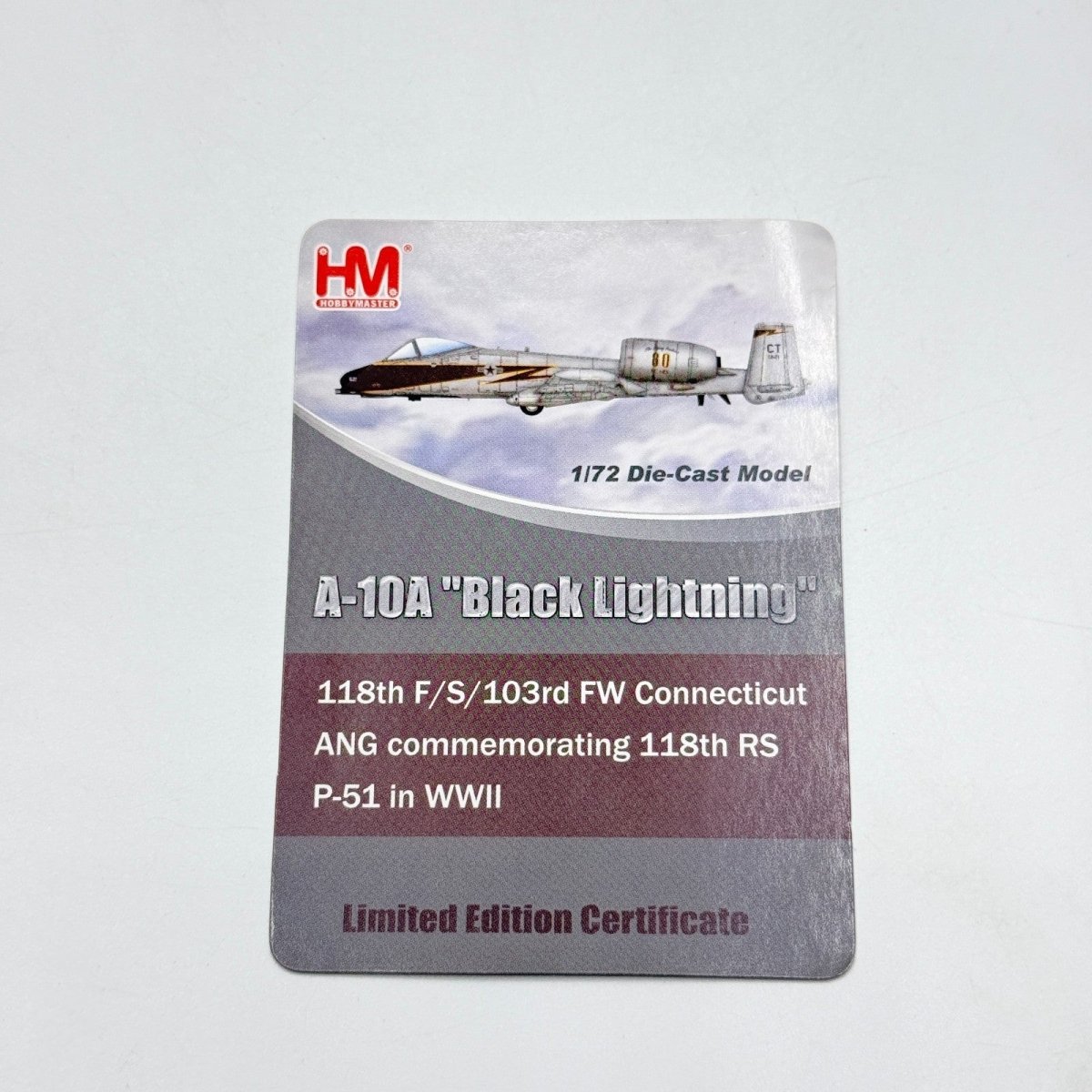 Hobby Master HA1306 1:72 A - 10A Thunderbolt II “Black Lightning” CT ANG 2003 - Hobby Master