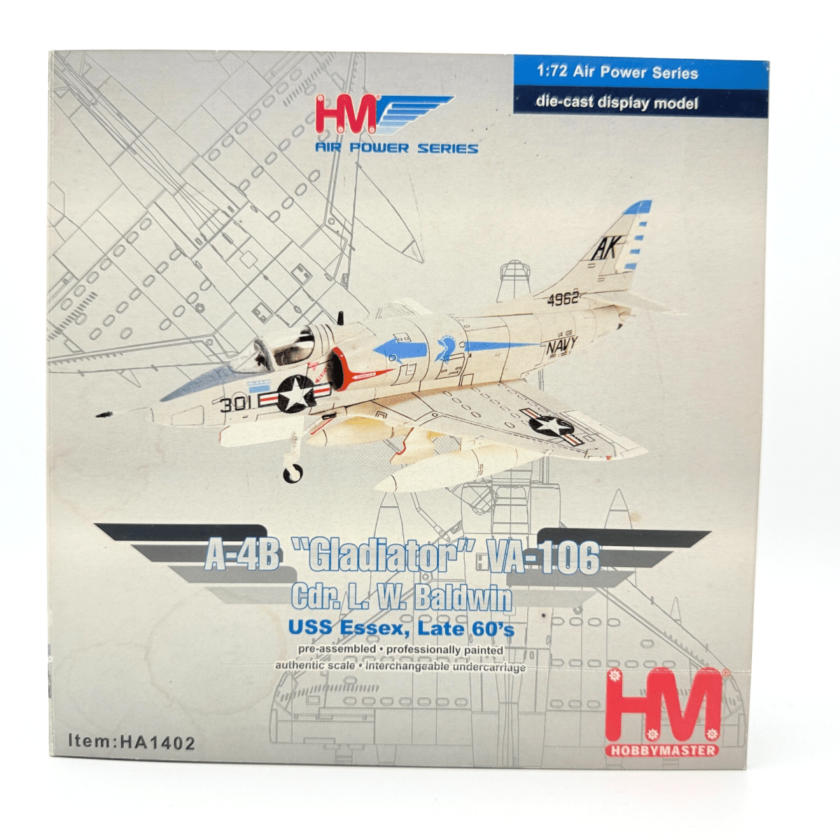 Hobby Master HA1402 1:72 A - 4B Gladiator "VA - 106" Cdr. L. W. Baldwin, 1960s - Hobby Master