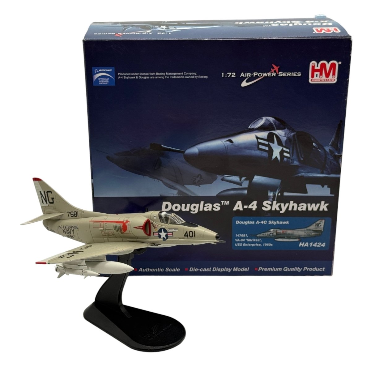 Hobby Master HA1424 1:72 Douglas A-4C Skyhawk US Navy VA-94 Shrikes NG401 USS Enterprise 1960s - Hobby Master
