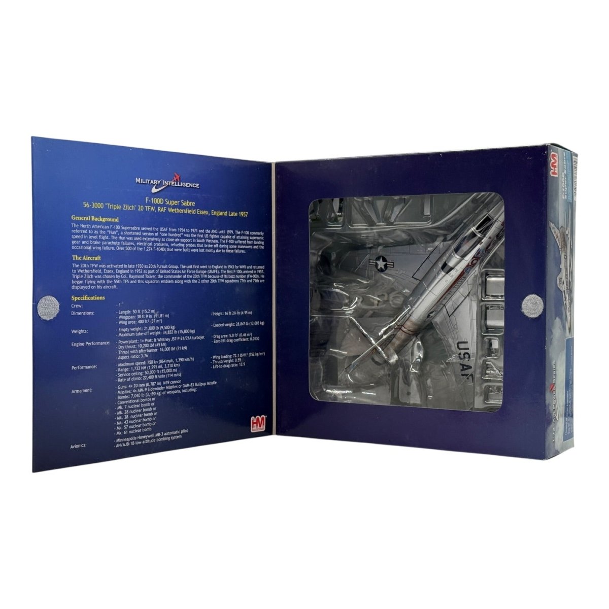 Hobby Master HA2103 1:72 F - 100D Super Sabre Triple Zilch 20 TFW 1957 - Hobby Master