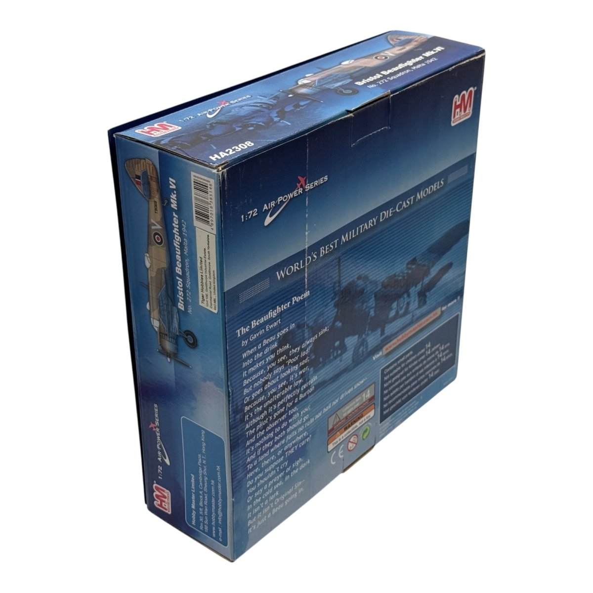 Hobby Master HA2308 1:72 Bristol Beaufighter Mk VI RAF No.272 Sqn Takali Malta 1942 - Hobby Master