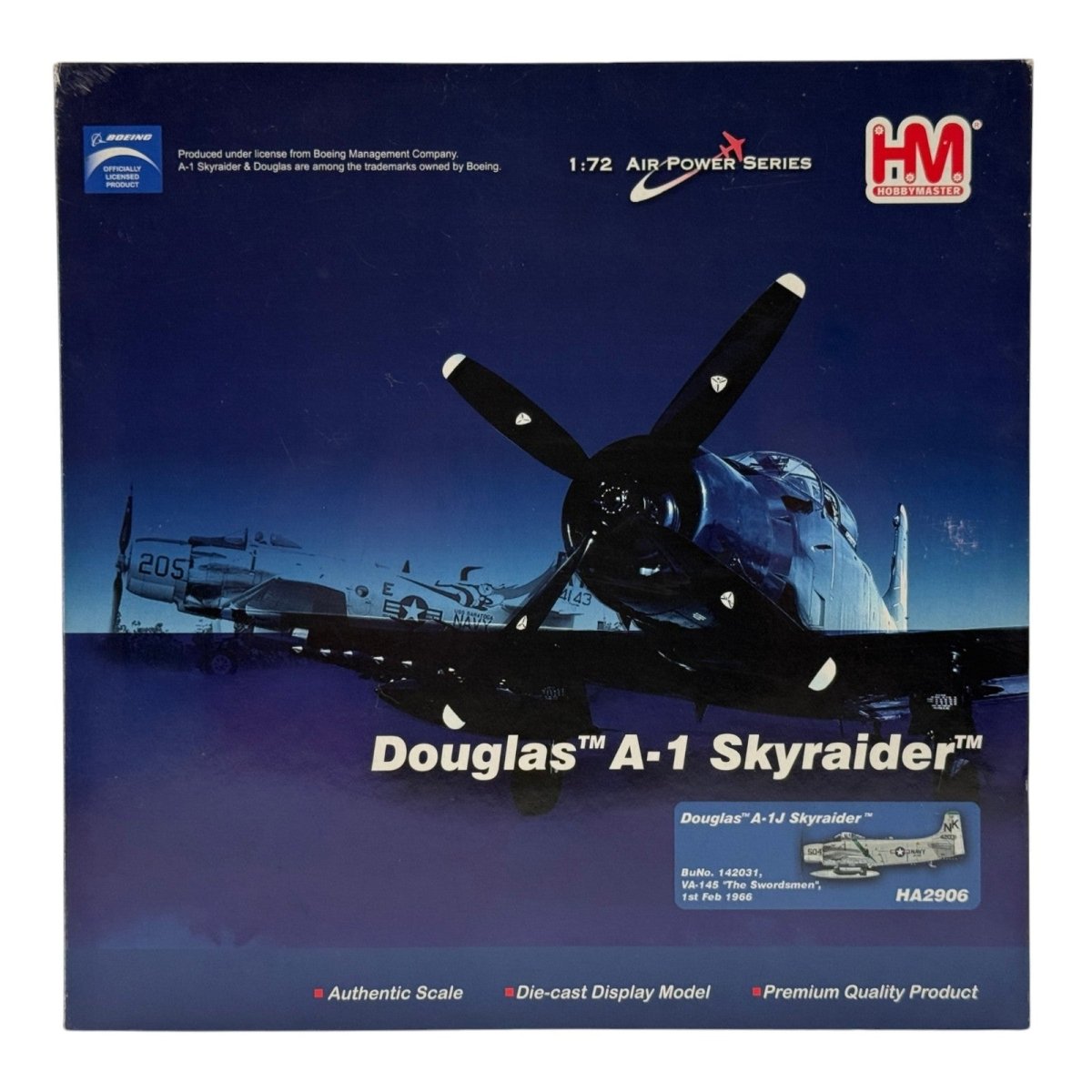 Hobby Master HA2906 1:72 A-1J Skyraider Dieter Dengler VA-145 USS Ranger 1966 - Hobby Master
