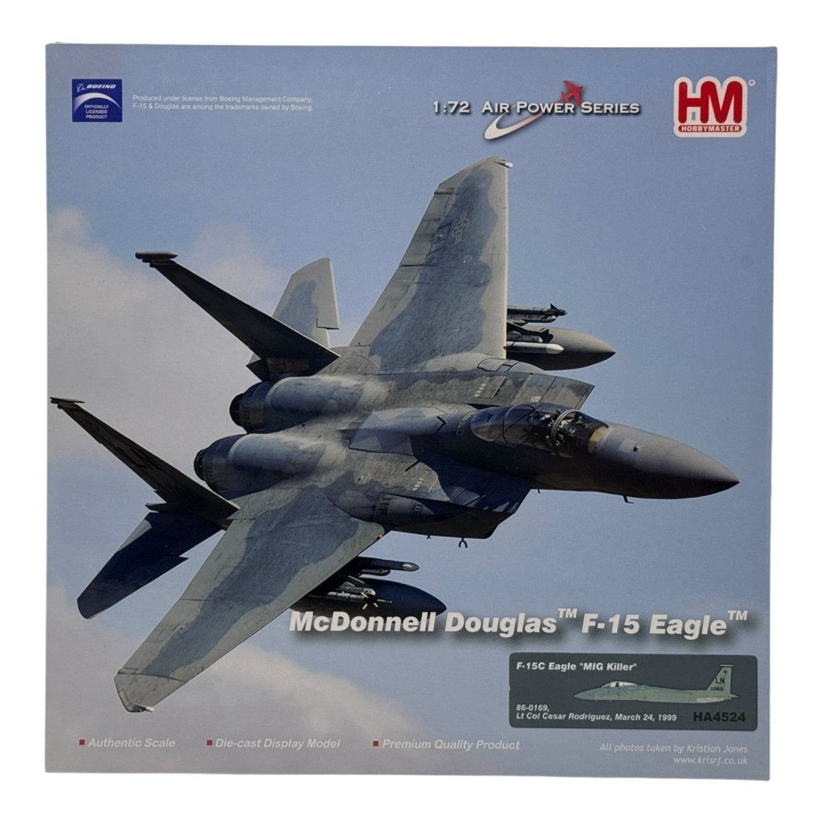 Hobby Master HA4524 1:72 F - 15C Eagle USAF 'MiG Killer' Cesar Rodriguez 1999 - Hobby Master