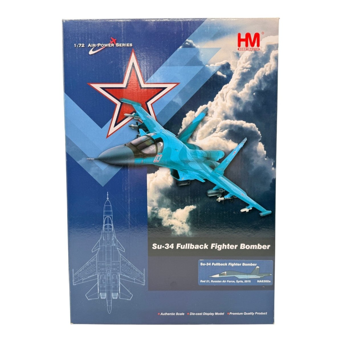 Hobby Master HA6302A 1:72 Su - 34 Fullback Fighter Bomber Red 21 Russian Air Force - Hobby Master