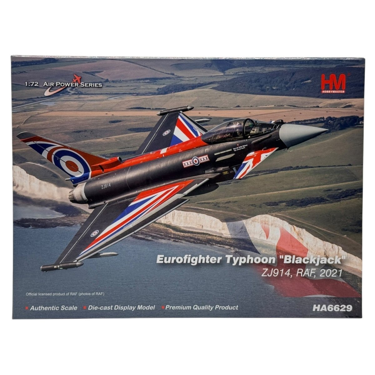 Hobby Master HA6629 1:72 Eurofighter Typhoon 'Blackjack' ZJ914 RAF 2021 - Hobby Master