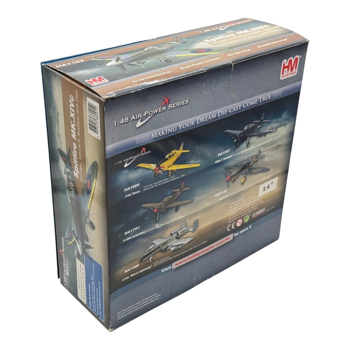 Hobby Master HA7102 1:48 Supermarine Spitfire Mk XIV RAF No.610 Sqn Richard Newbery West Malling 1944 - Hobby Master