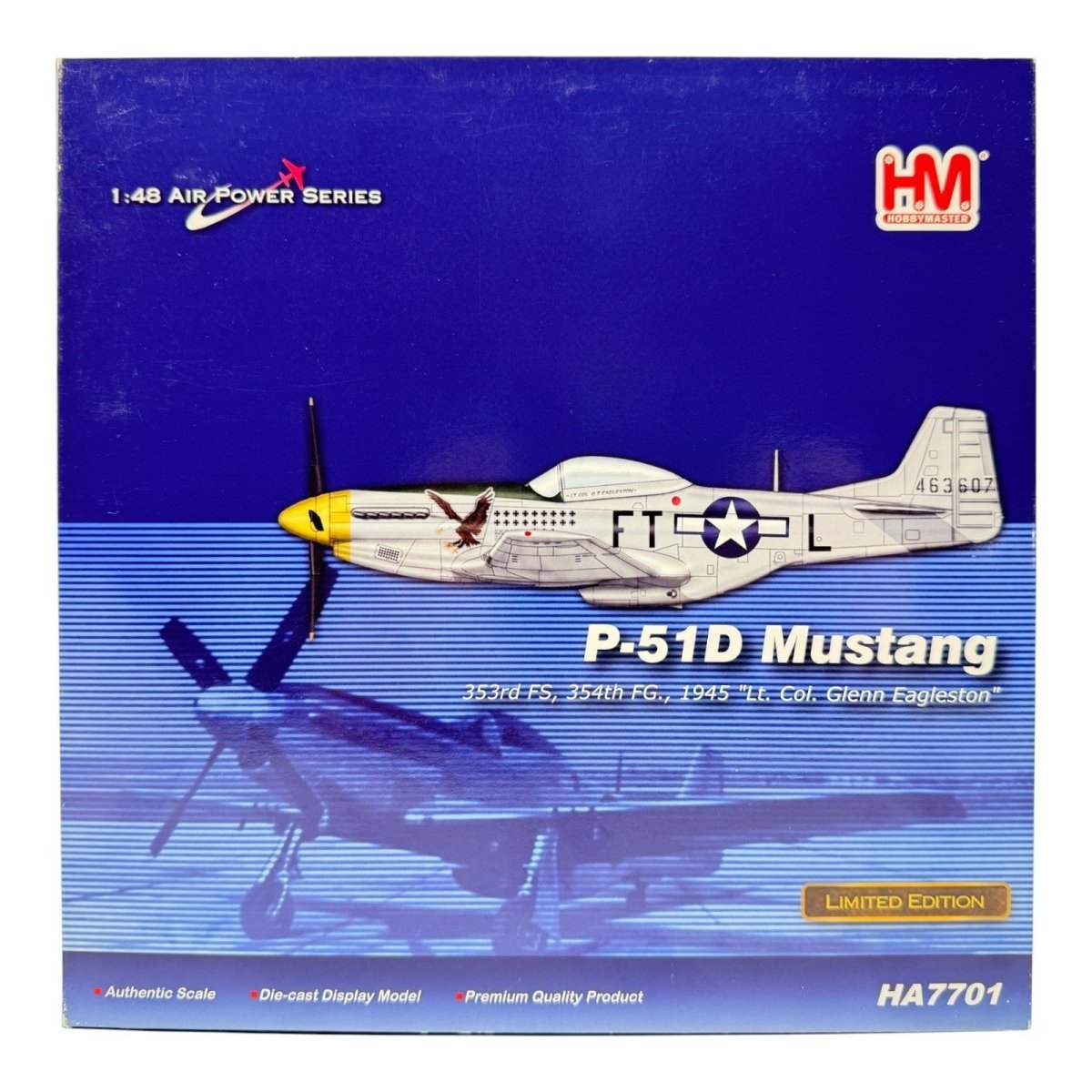 Hobby Master HA7701 1:48 P - 51D Mustang 'Lt Col Glen Eagleston' Limited Edition - Hobby Master