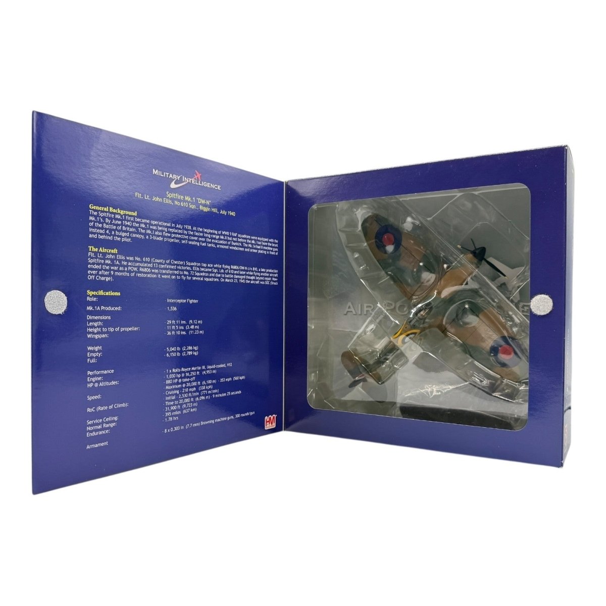 Hobby Master HA7801 1:48 Supermarine Spitfire Mk.1 DW - N Biggin Hill, Diecast - Hobby Master