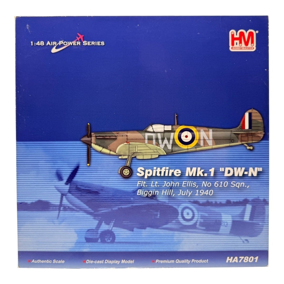Hobby Master HA7801 1:48 Supermarine Spitfire Mk.1 DW - N Biggin Hill, Diecast - Hobby Master