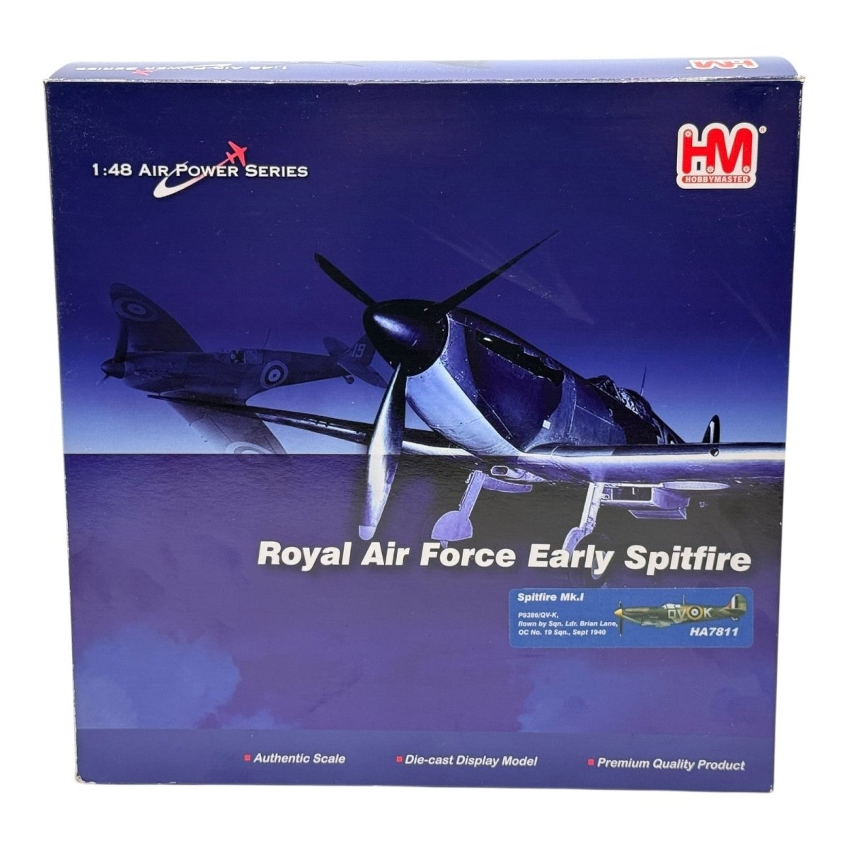 Hobby Master HA7811 1:48 Spitfire Mk I P9386/QV - K Brian Lane No.19 Sqn 1940 - Hobby Master
