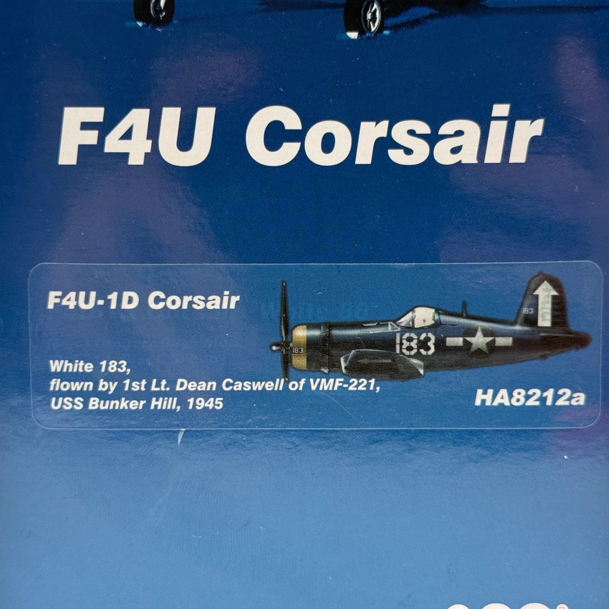 Hobby Master HA8212A 1:48 Vought F4U Corsair USMC VMF - 221 Dean Caswell Signed - Hobby Master