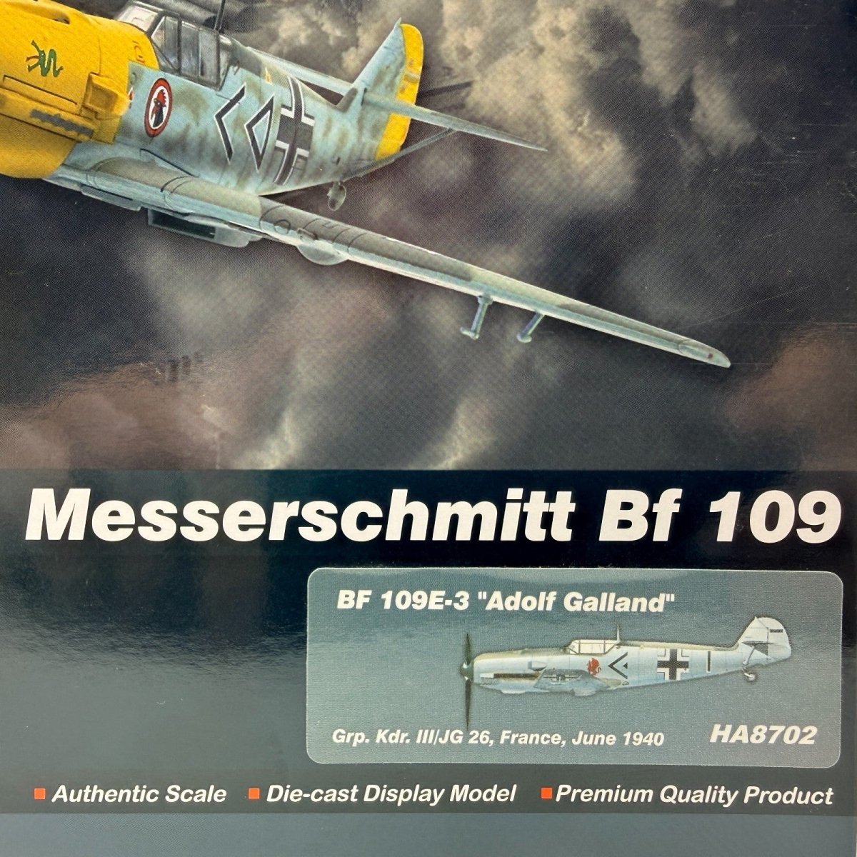 Hobby Master HA8702 1:48 Messerschmitt Bf 109E - 3 “Adolf Galland” JG 26 France - Hobby Master