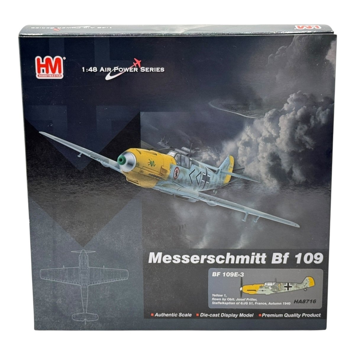 Hobby Master HA8716 1:48 Bf 109E - 3 Yellow 1 Josef Priller 6/JG 51 France 1940 - Hobby Master