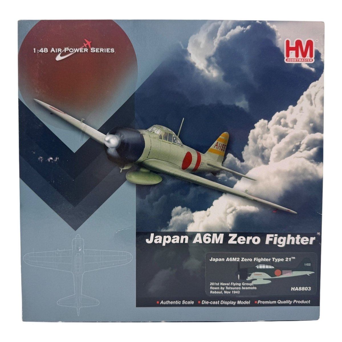 Hobby Master HA8803 1:48 A6M2 Zero Fighter Type 21, 201st Naval Flying Group - Hobby Master