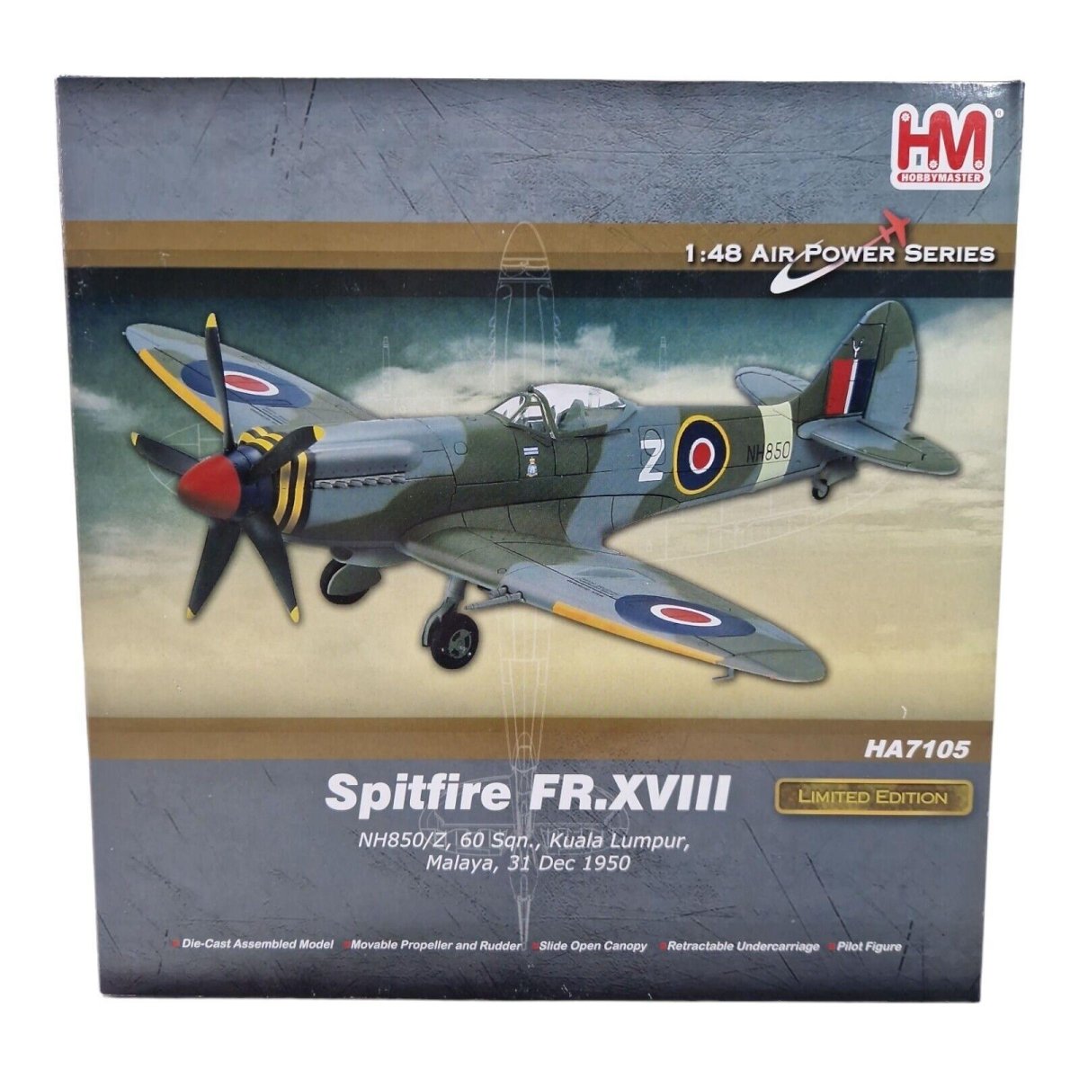 Hobby Master 1:48 Supermarine Spitfire FR.XVIII RAF Malaya 1950 Limited Edition HA7105 - Hobby Master