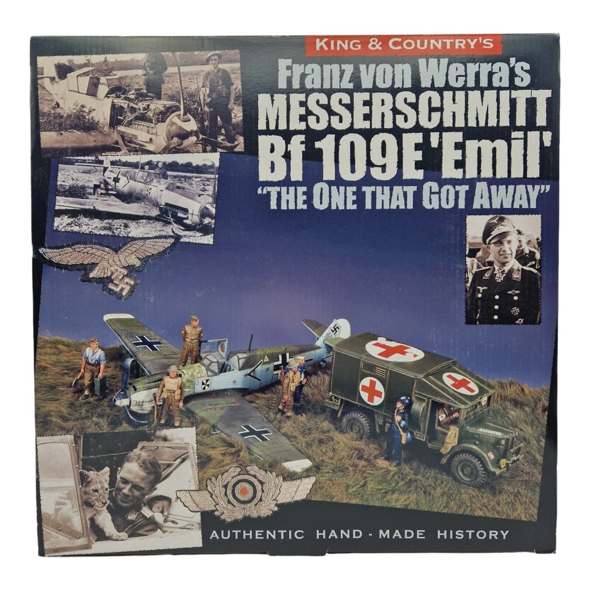 King & Country 1:30 Crashed Luftwaffe Messerschmitt BF - 109E 'Emil' LW045 - King & Country