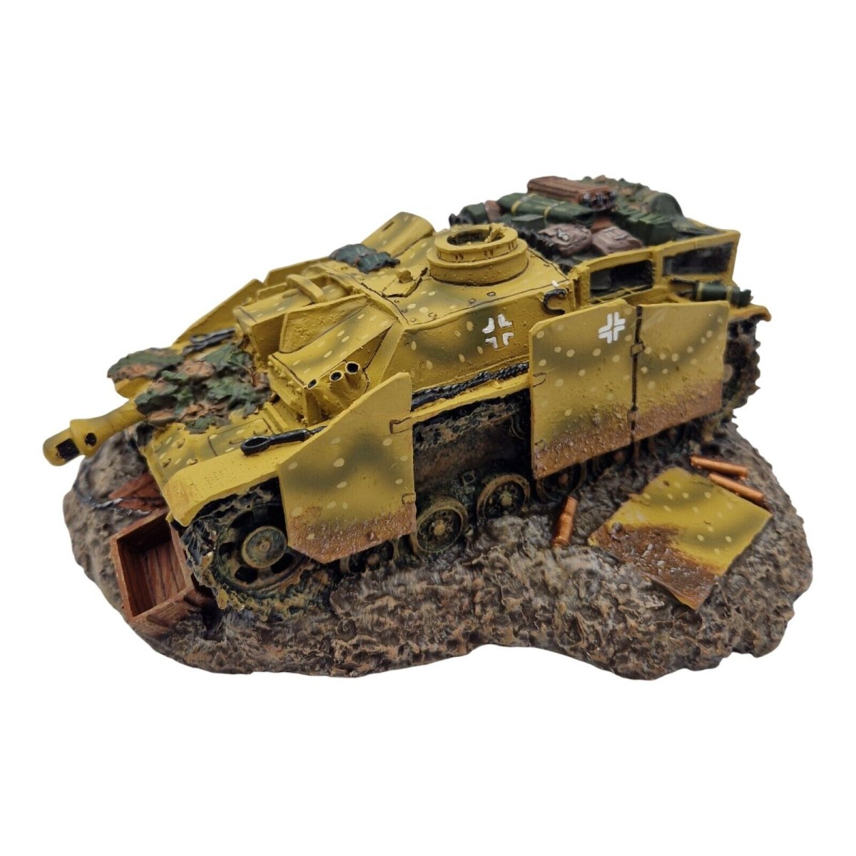 King & Country 1:30 scale "Knocked Out Stug III" Tank Diorama SP08 - King & Country