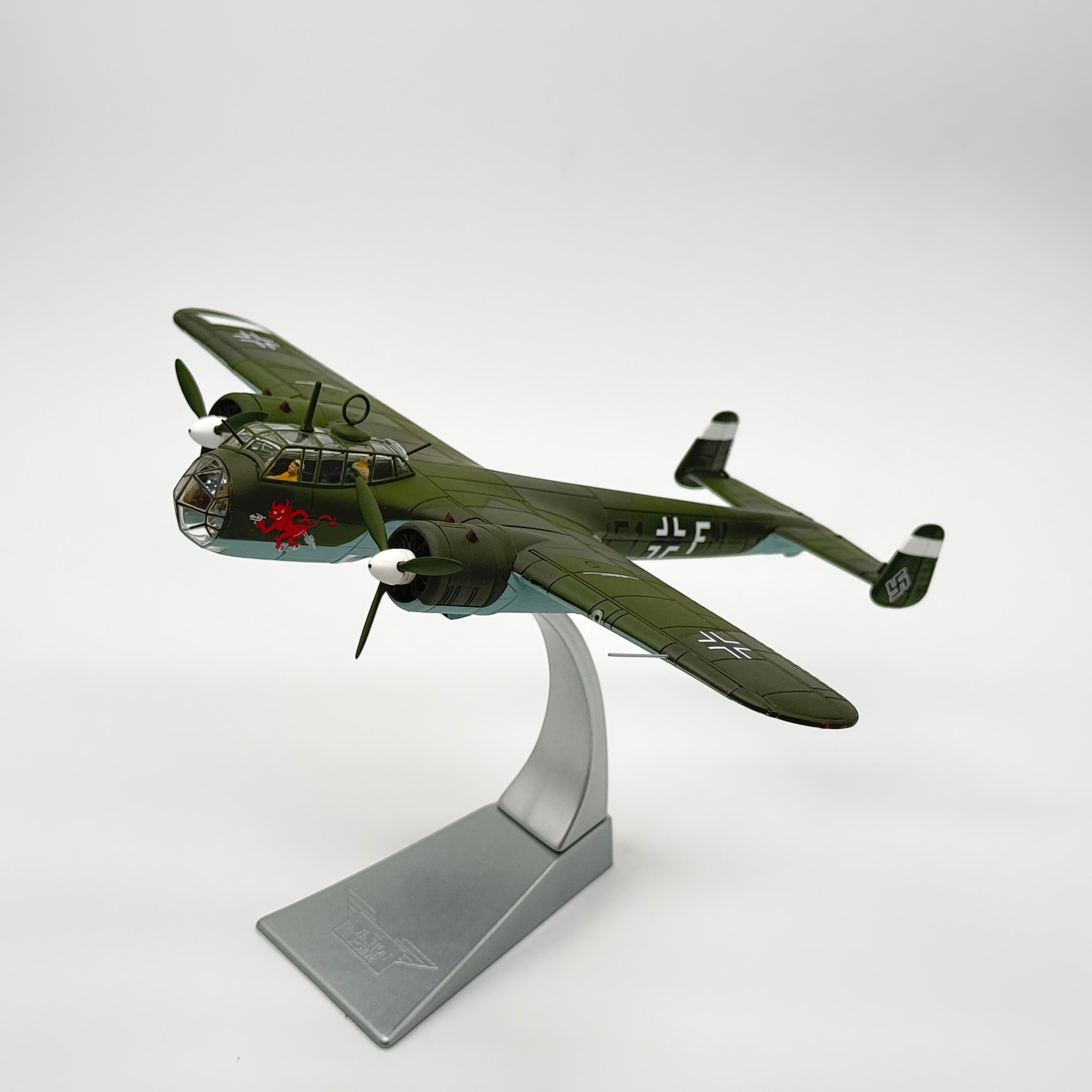 The Collectables Vault Corgi 1:72 scale Dornier Do 17Z Flying Pencil diecast model on a display stand