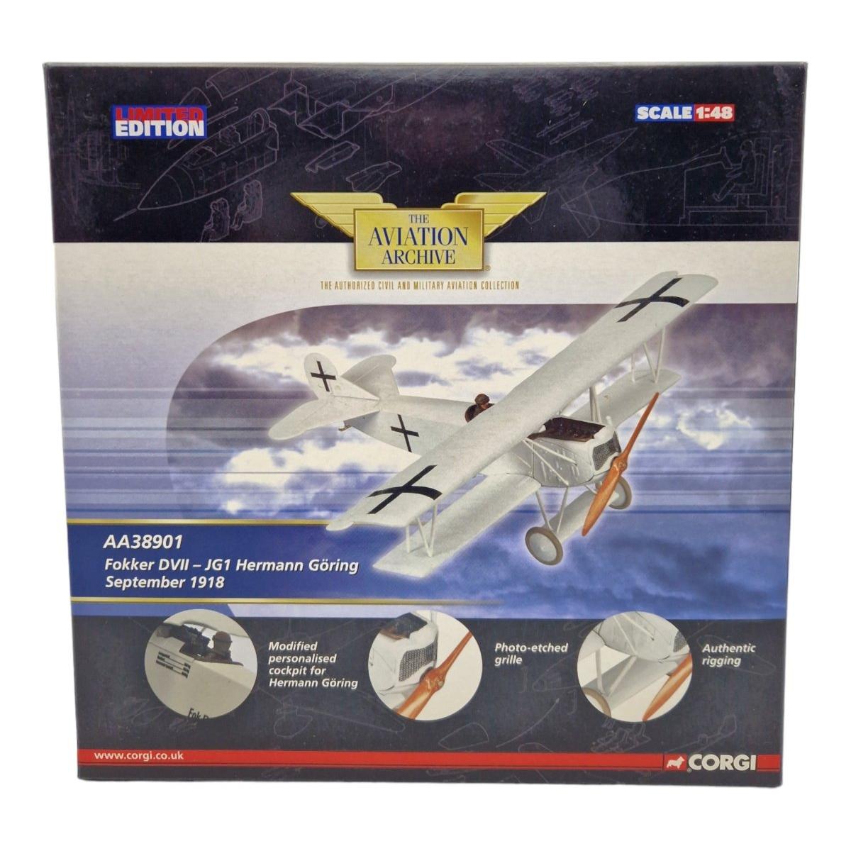 Corgi Aviation Archive 1:48 Scale Fokker DVII - JG1 Hermann Goring 1918 AA38901 - Corgi