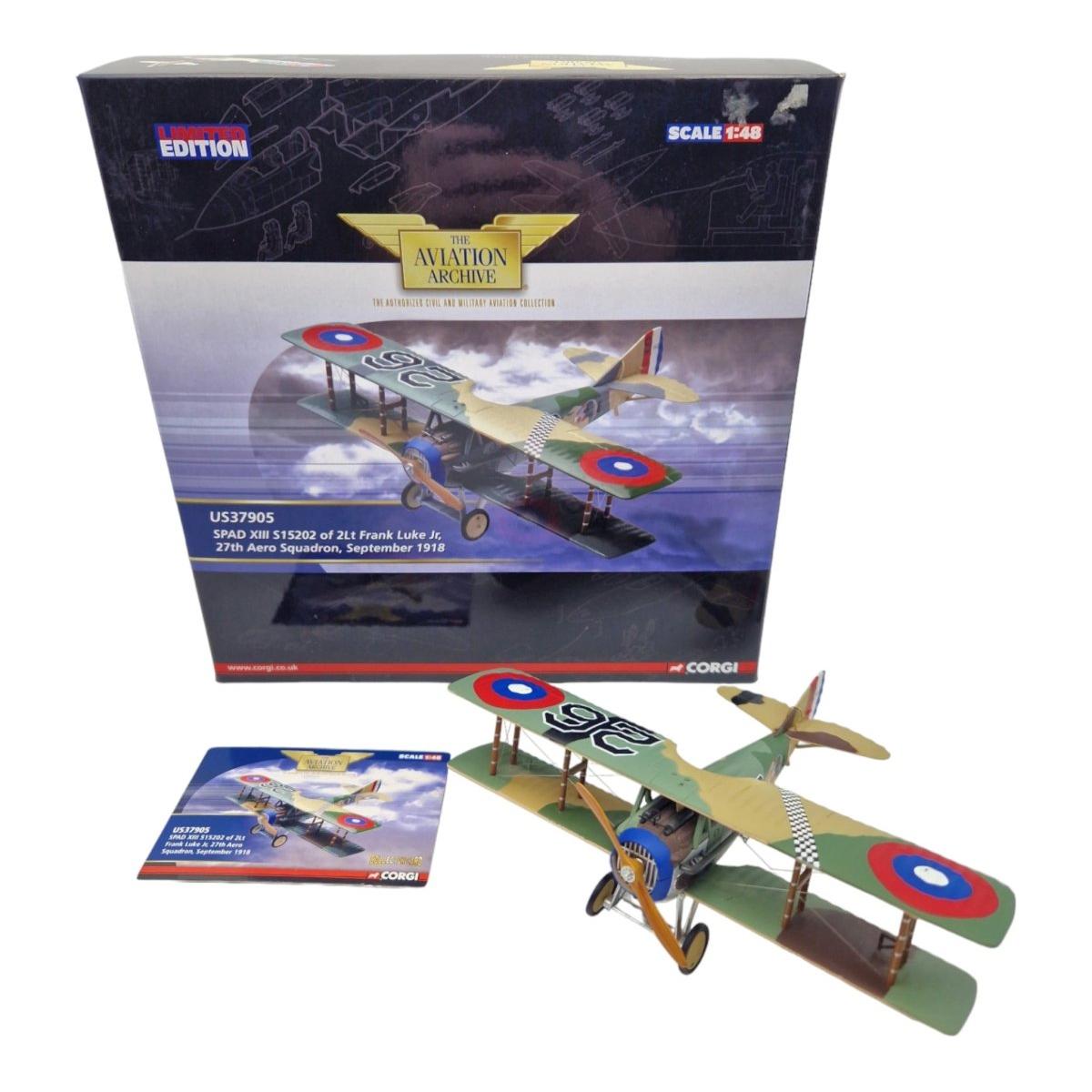 Corgi Aviation Archive 1:48 Scale SPAD XIII US37905 - Corgi