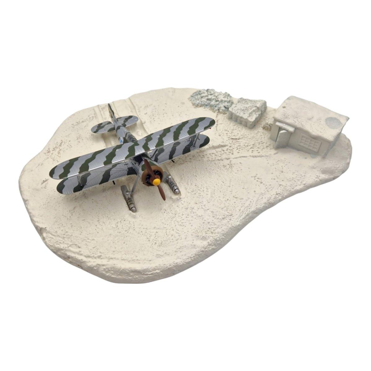 Corgi Aviation Archive 1:72 J - 8A Gladiator With Skis & Diorama Royal Swedish Air Force AA36204 - Corgi