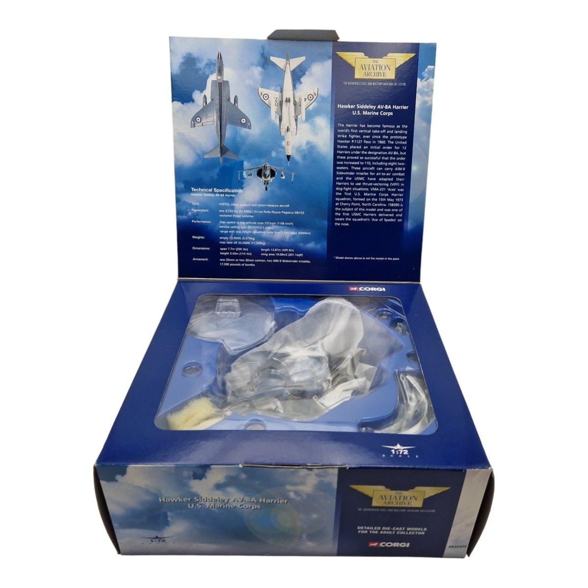 Corgi Aviation Archive 1:72 Scale Hawker Siddeley Harrier U.S Marine Corps AA32403 - Corgi