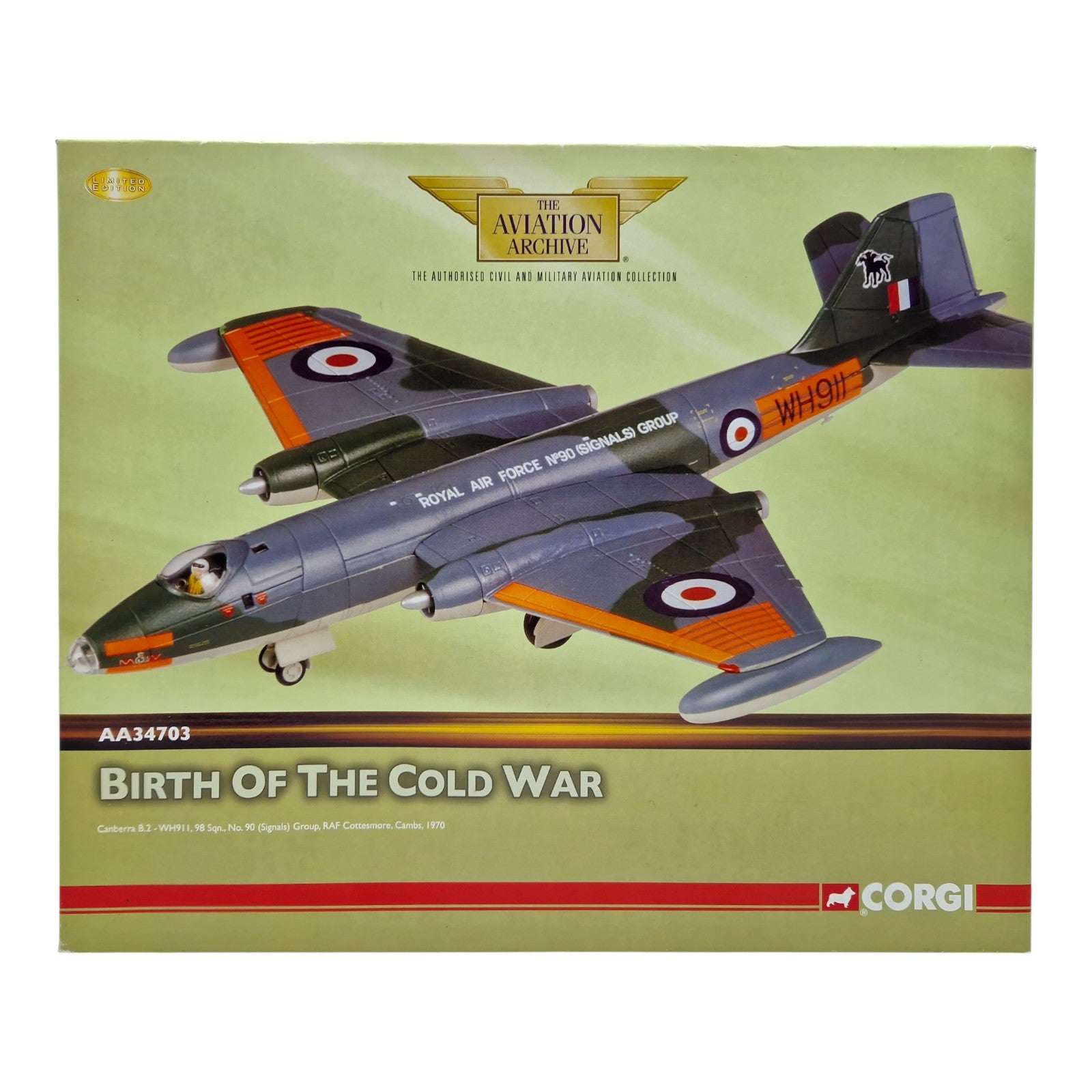 Corgi Aviation Archive 1:72 Canberra B.2, 98 Sqn RAF Cottesmore 1970, AA34703