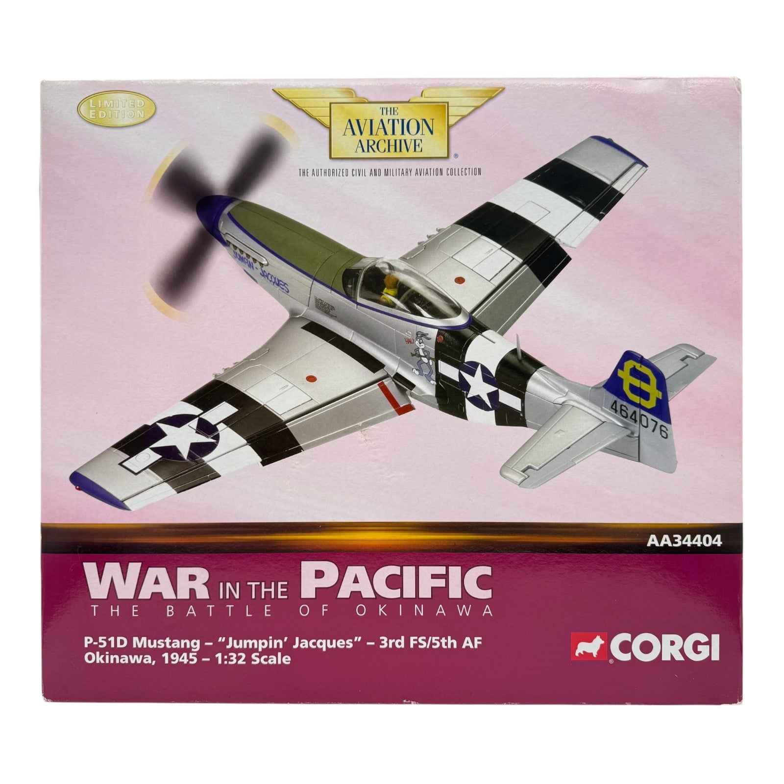 Corgi AA34404 1:32 P-51D Mustang USAAF 3rd ACG Jumpin' Jaques