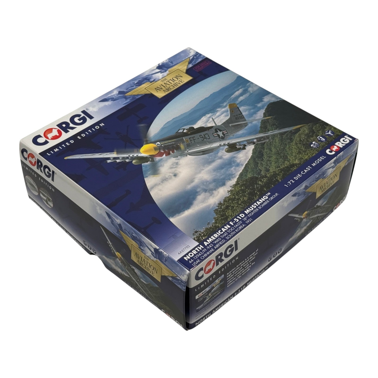 Corgi AA27702 1:72 F-51D Mustang USAF 18th FBG 'Was that too fast?' 1951