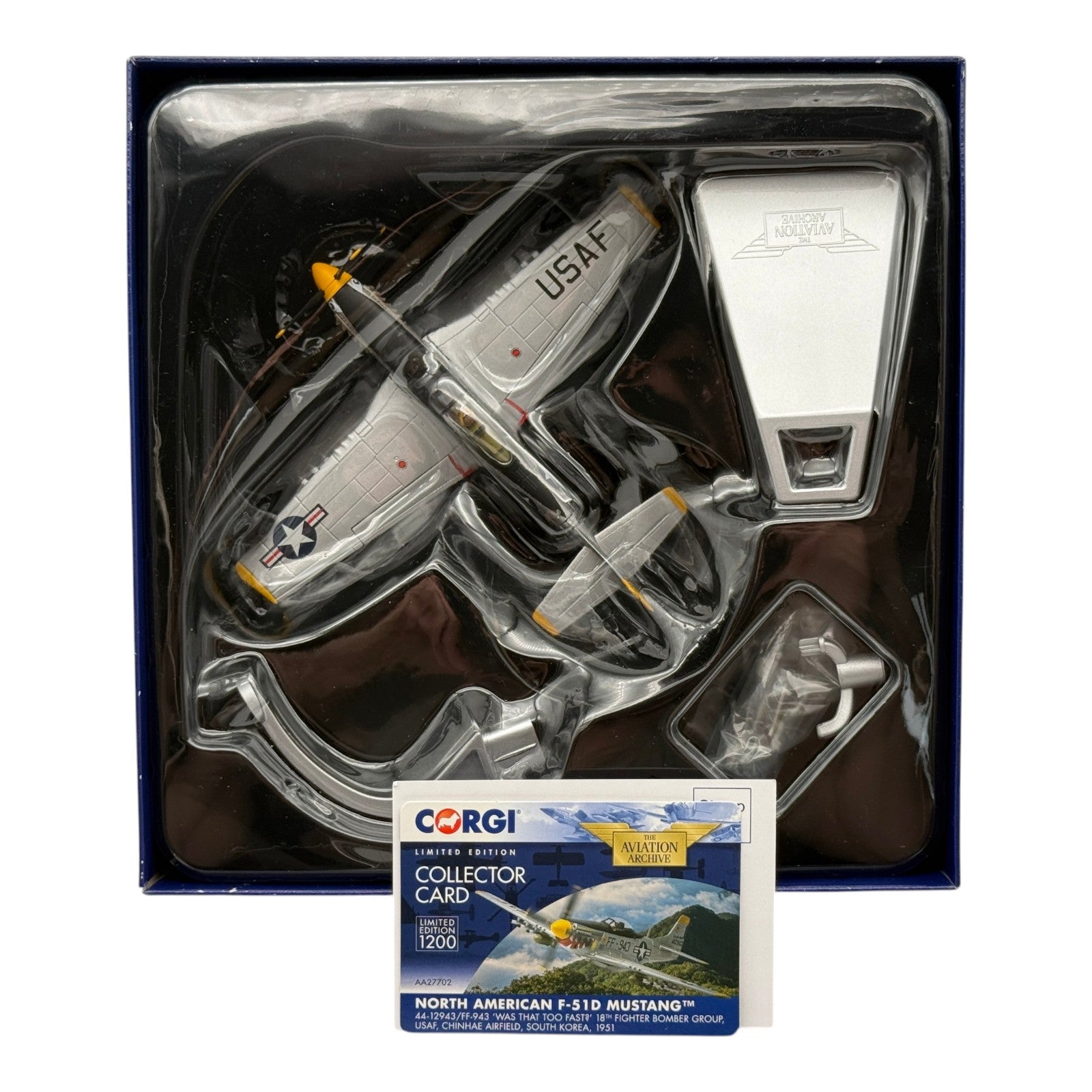 Corgi AA27702 1:72 F-51D Mustang USAF 18th FBG 'Was that too fast?' 1951