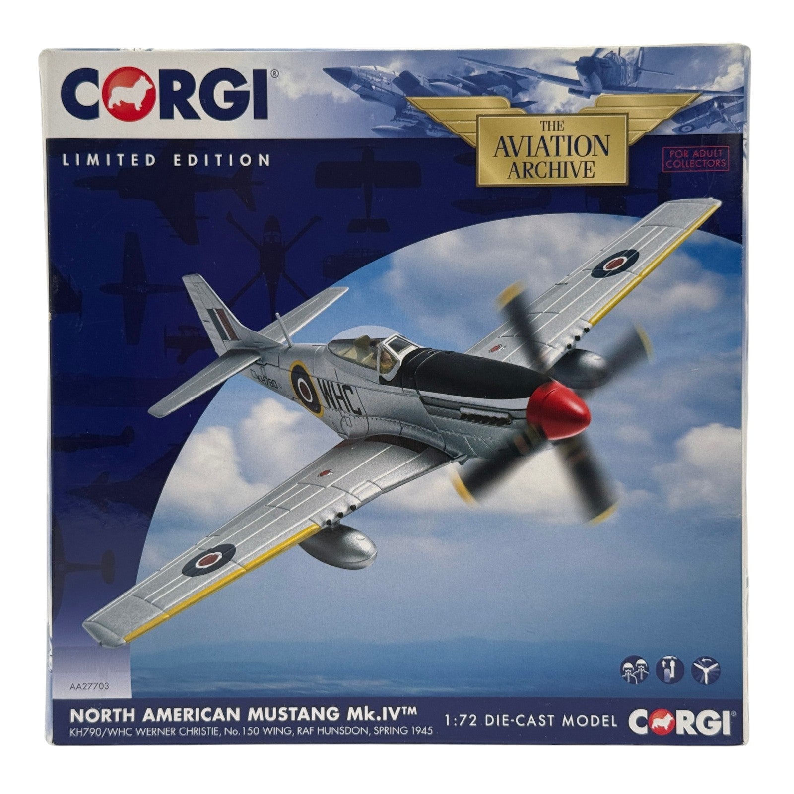 Corgi AA27703 1:72 Mustang Mk IV RAF No.150 Wing Werner Christie 1945