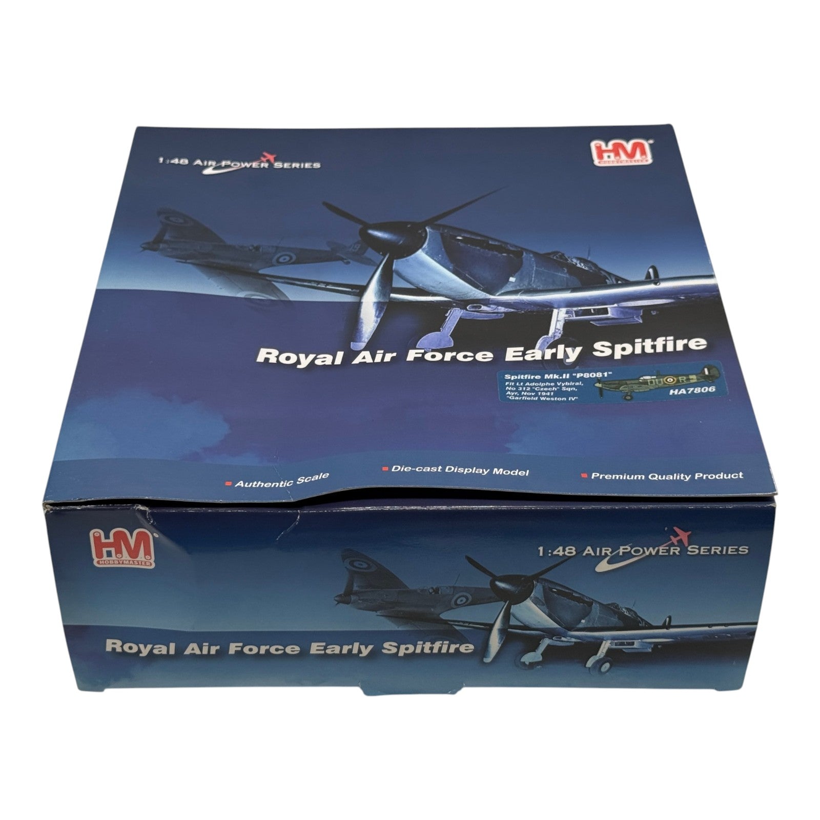 Hobby Master HA7806 1:48 Supermarine Spitfire Mk II RAF No.312 Czech Sqn DU-R Garfield Weston IV Adolf Vybiral 1941