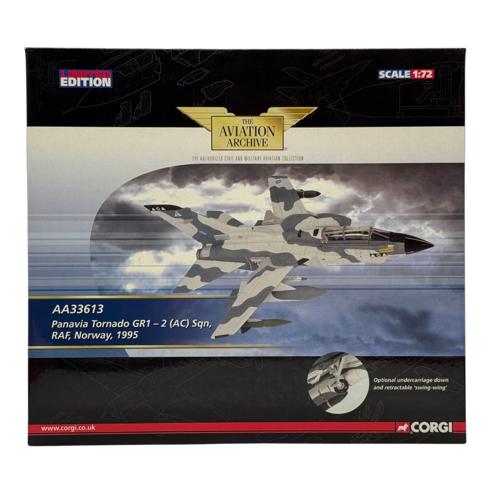 Corgi AA33613 1:72 Panavia Tornado GR.Mk 1 RAF No.2 (AC) Sqn ZA371 Norway 1995