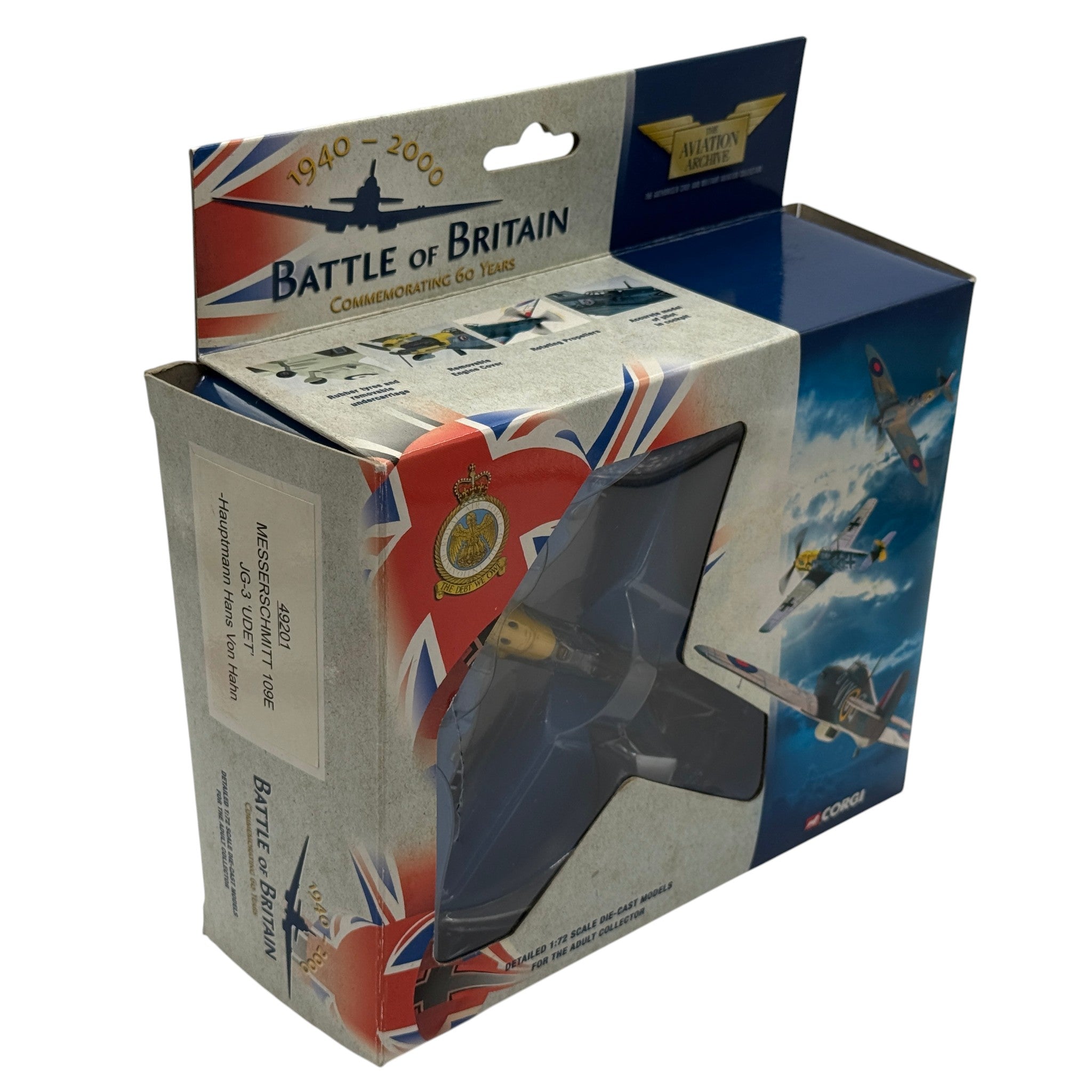 Corgi 49201 1:72 Messerschmitt Bf 109E Luftwaffe JG 3 Udet Hans von Hahn St Omer Battle of Britain 1940