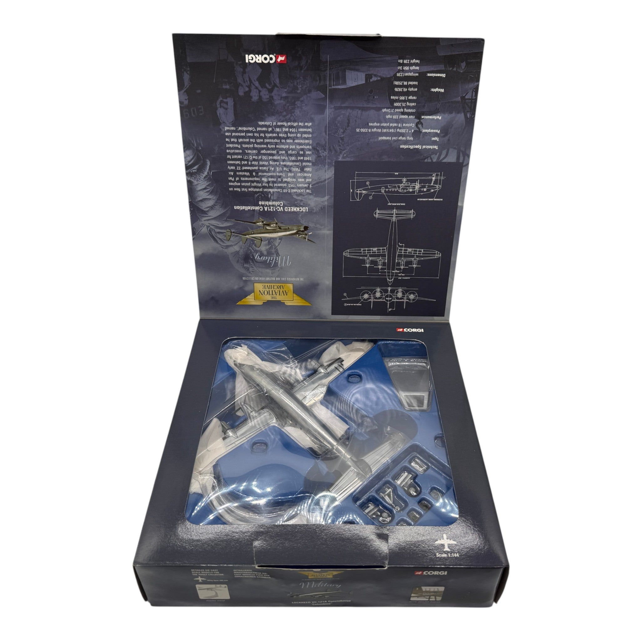 Corgi AA30402 1:144 Lockheed VC-121A Constellation 48-614 Columbine Dwight Eisenhower 1950