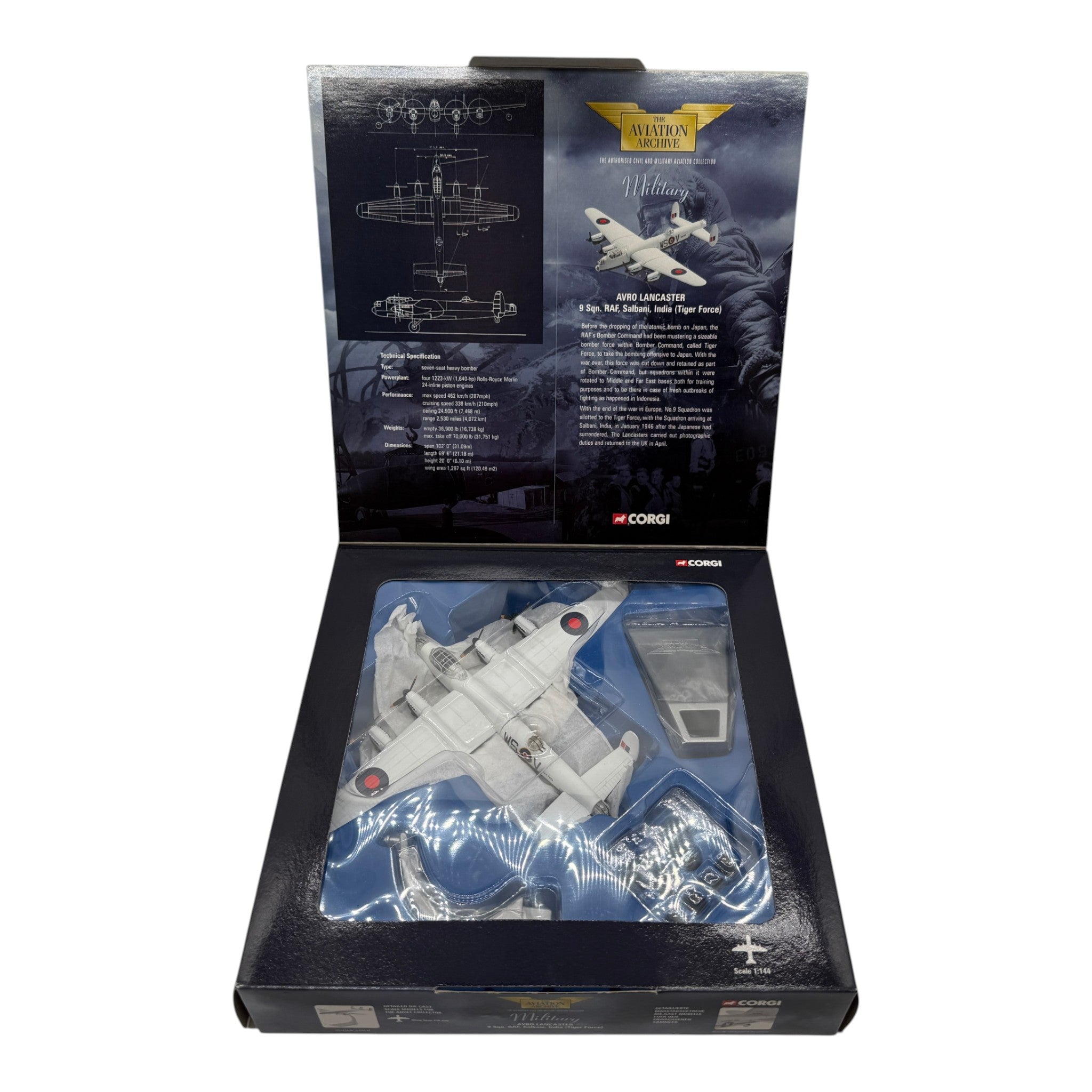 Corgi 47307 1:144 Avro Lancaster B.Mk III RAF No.9 Sqn RAF Salbani India 1946