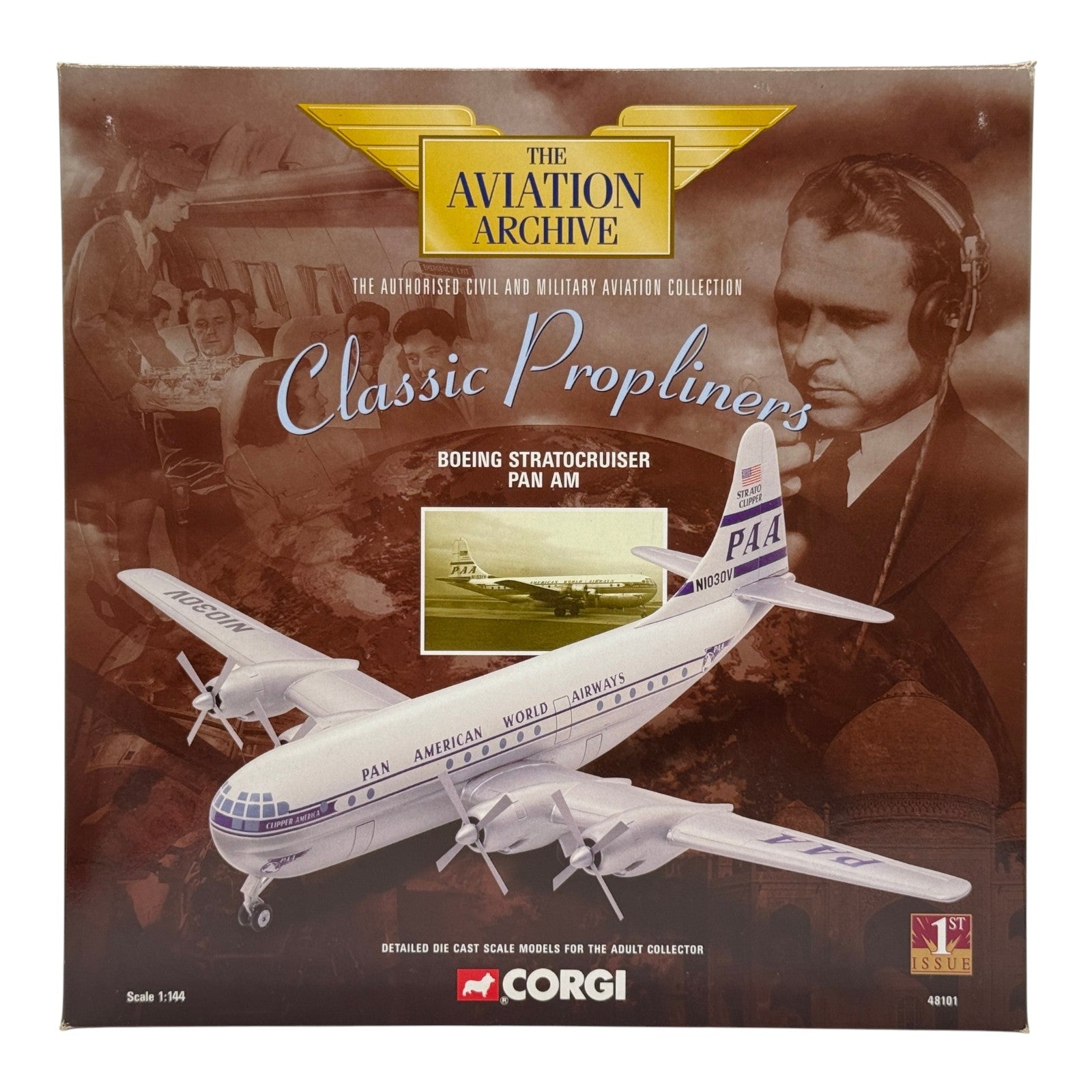 Corgi 48101 1:144 Boeing 377 Stratocruiser Pan Am N1030V Clipper America