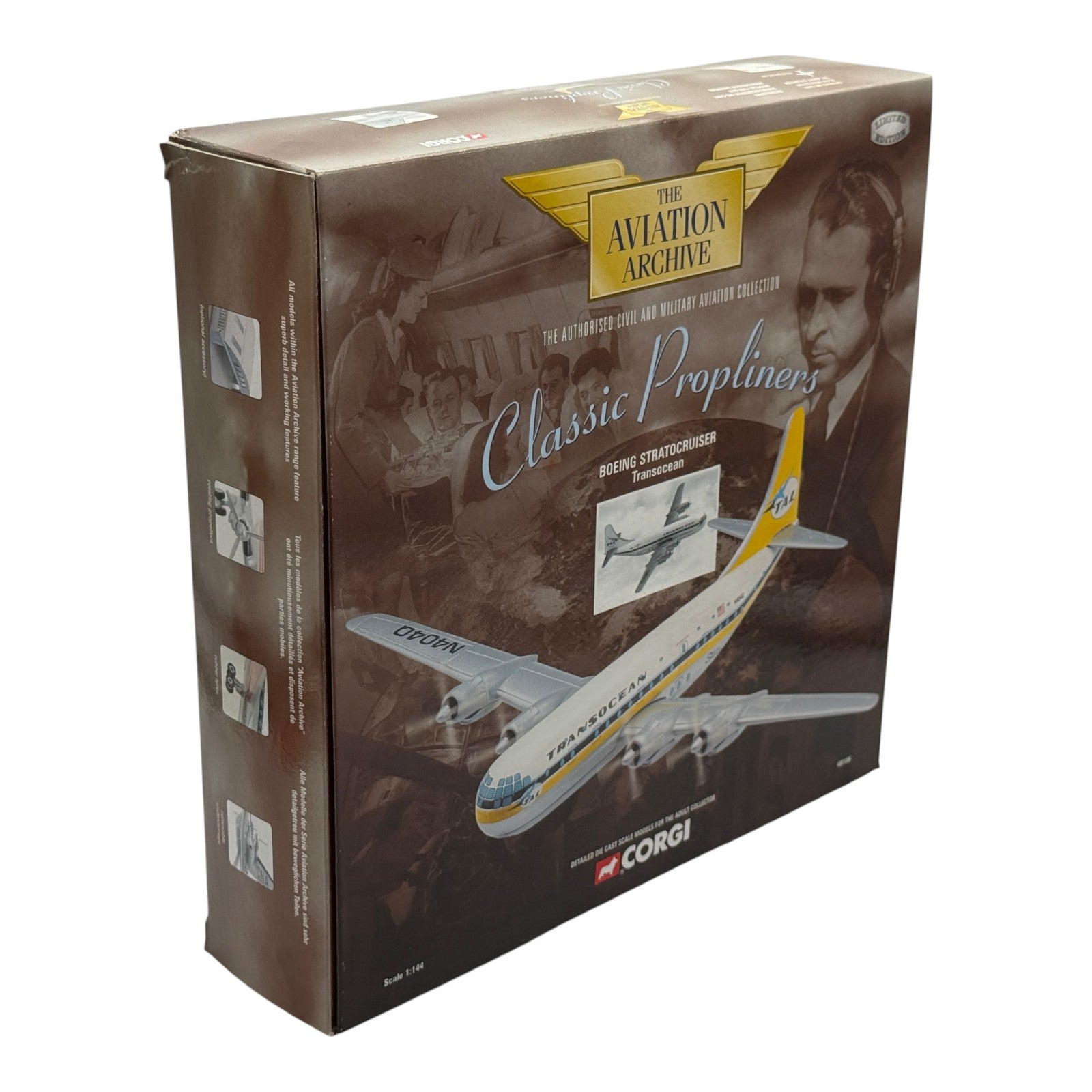 Corgi 48106 1:144 Boeing 377 Stratocruiser Transocean Airlines N404Q