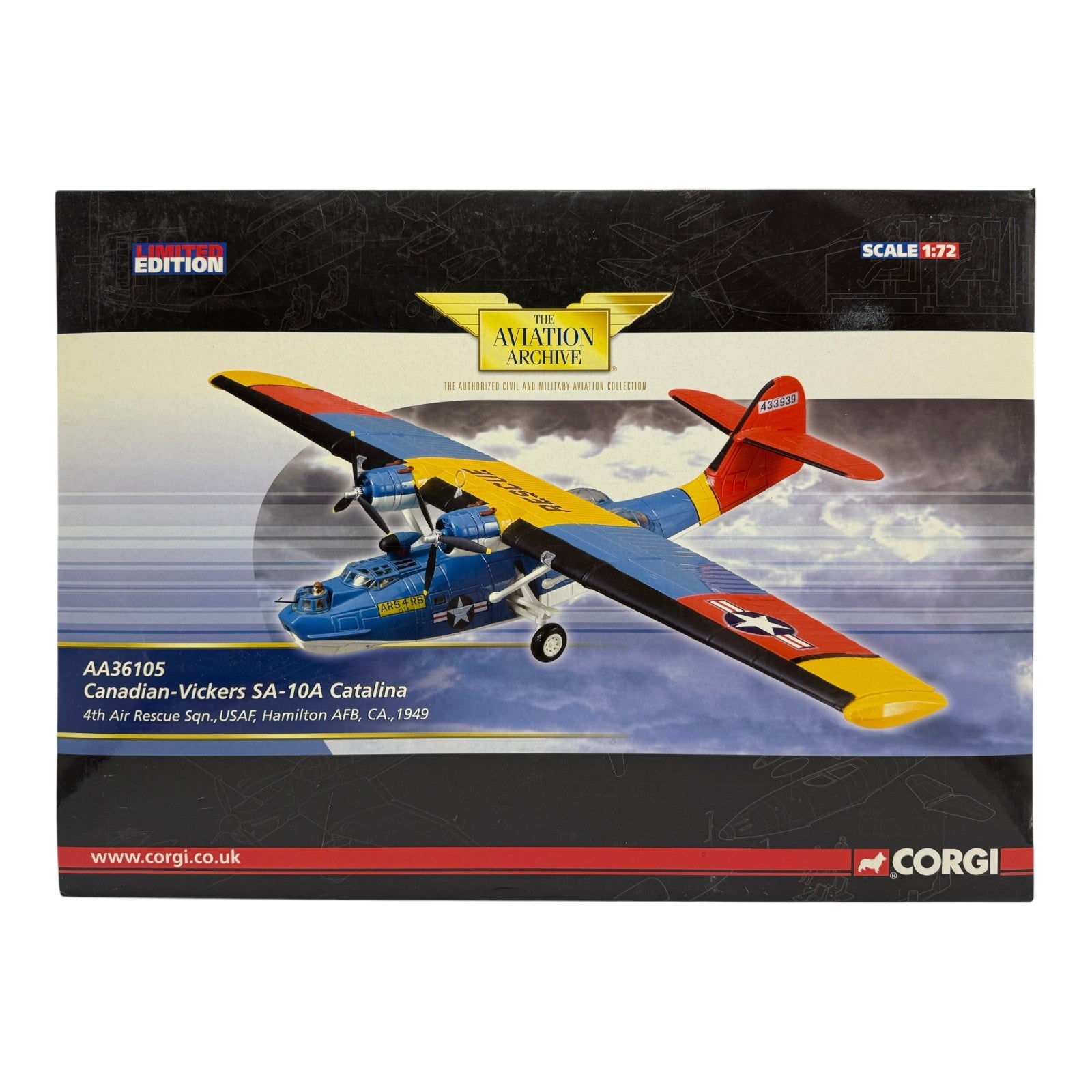 Corgi AA36105 1:72 Canadian-Vickers OA-10A SA-10A Catalina 44-33939 USAF 4th Air Rescue Sqn Hamilton AFB 1949